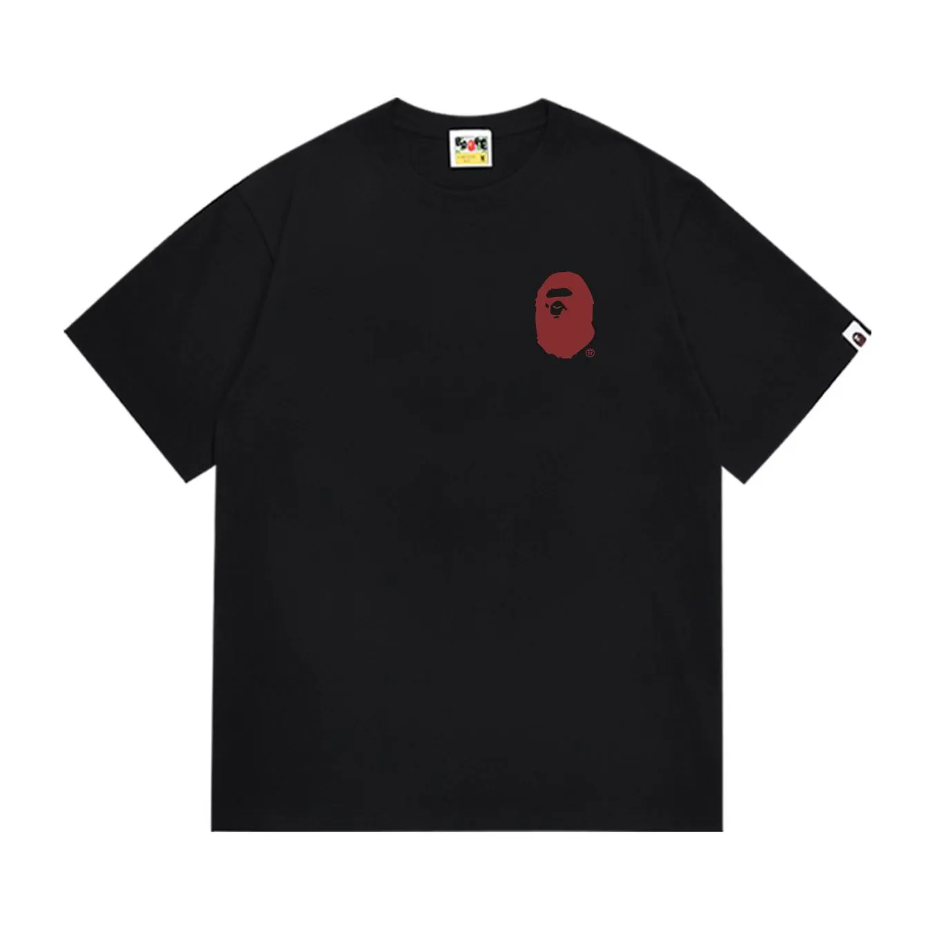 SC1005#p110💰 (top version) BAPE uses 260 grams of high-quality high-weave pure cotton fabric, double yarn combed, soft and non-pilling texture, imported environmentally friendly printing glue, bright and three-dimensional pattern, quality 💥Same style for men and women, the upper body is fashionable Color: black white Size: S M L XL XXL