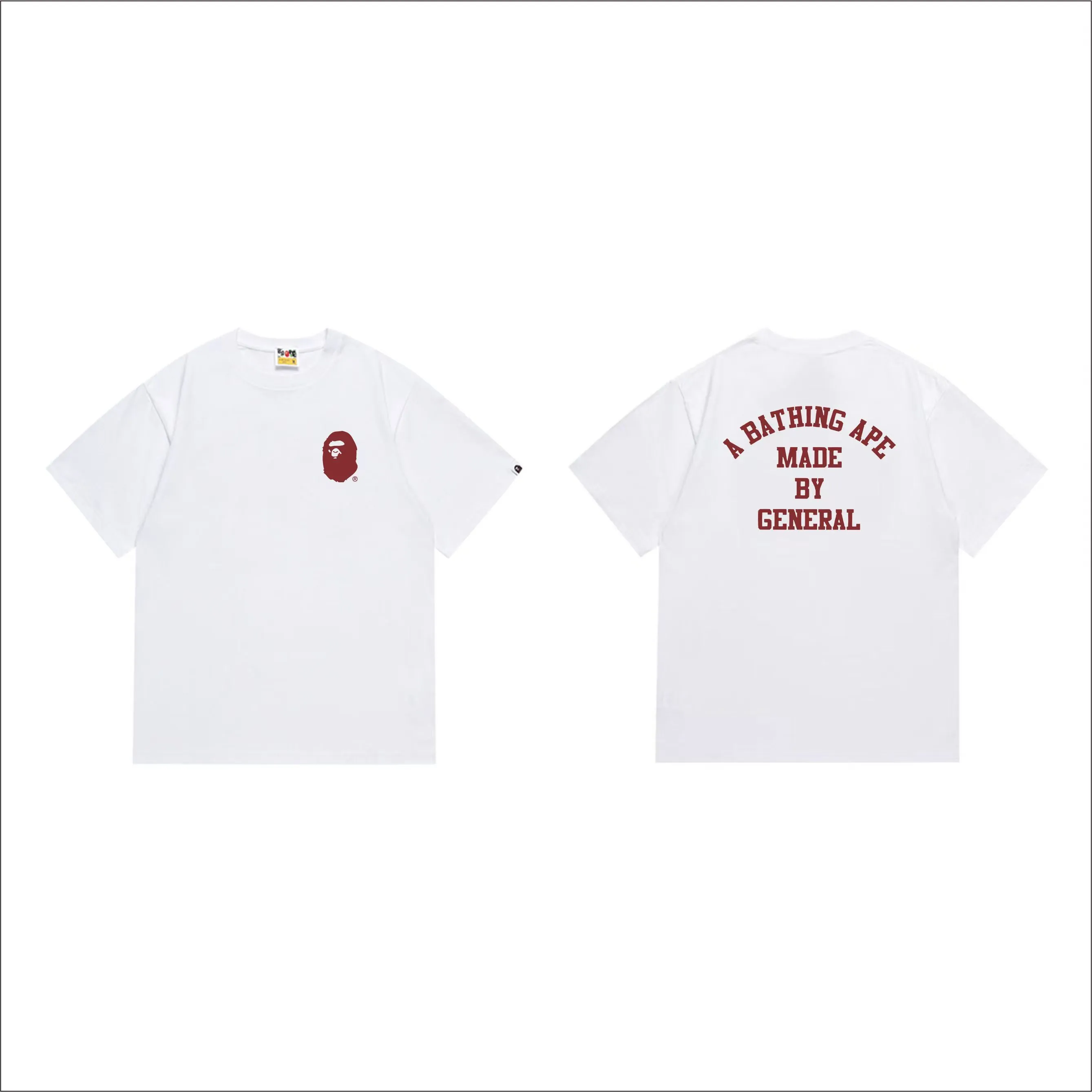 SC1005#p110💰 (top version) BAPE uses 260 grams of high-quality high-weave pure cotton fabric, double yarn combed, soft and non-pilling texture, imported environmentally friendly printing glue, bright and three-dimensional pattern, quality 💥Same style for men and women, the upper body is fashionable Color: black white Size: S M L XL XXL