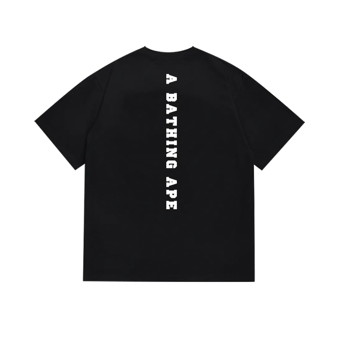 P110 SC025# (top version) BAPE classic little ape head pattern letter printed short-sleeved T-shirt. Made of 260 grams of high-quality high-weave pure cotton fabric. Double yarn combed, soft texture and no pilling. Imported environmentally friendly printing glue. Bright and three-dimensional pattern. Quality 💥Same style for men and women. The upper body is trendy. Color: black and white. Size: S M L XL XXL
