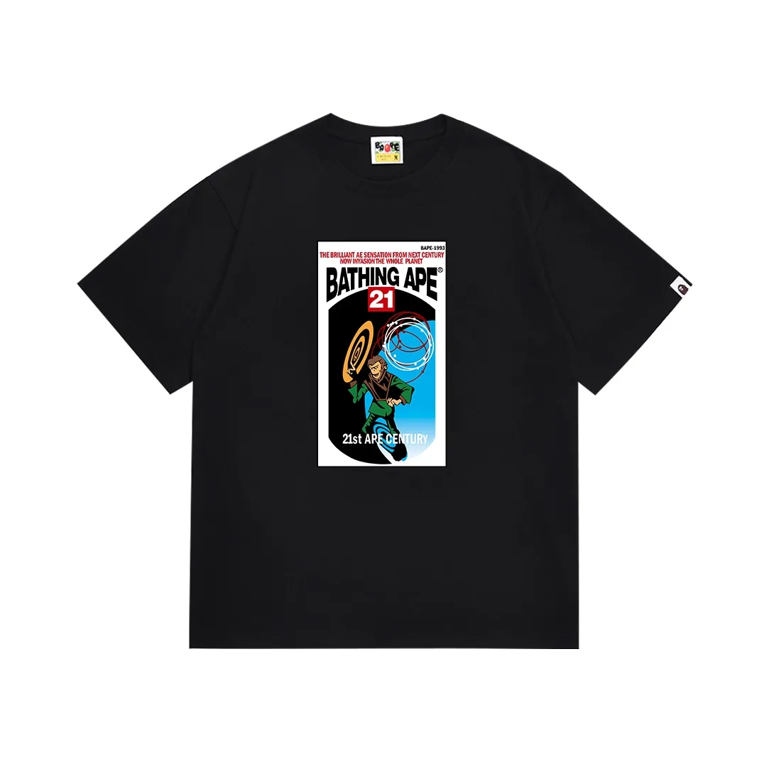 SC096#p110💰 (top version) BAPE ape-letter printed short-sleeved T-shirt Made of 260 grams of high-quality high-weave pure cotton fabric, double yarn combed, soft texture and no pilling Imported environmentally friendly printing glue, bright and three-dimensional pattern, quality 💥Same style for men and women, the upper body is fashionable Color: black white Size: S M L XL XXL