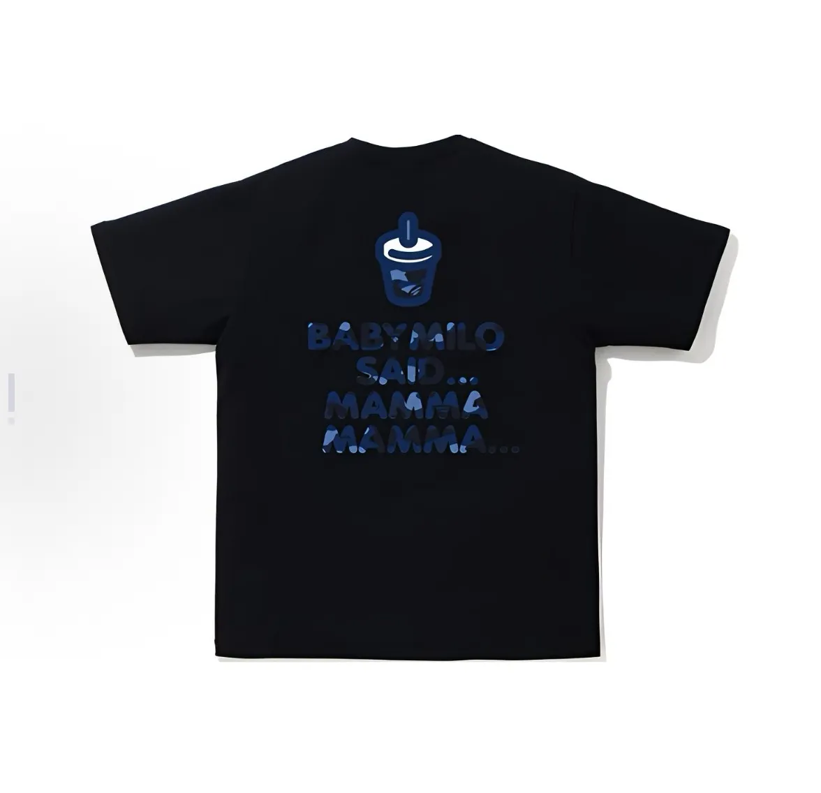 P110 001142 BAPE Color Camo Milo Juice Summer Tee Milo Juice short-sleeved T-shirt, same style for men and women, size smlxlxxl, black and white