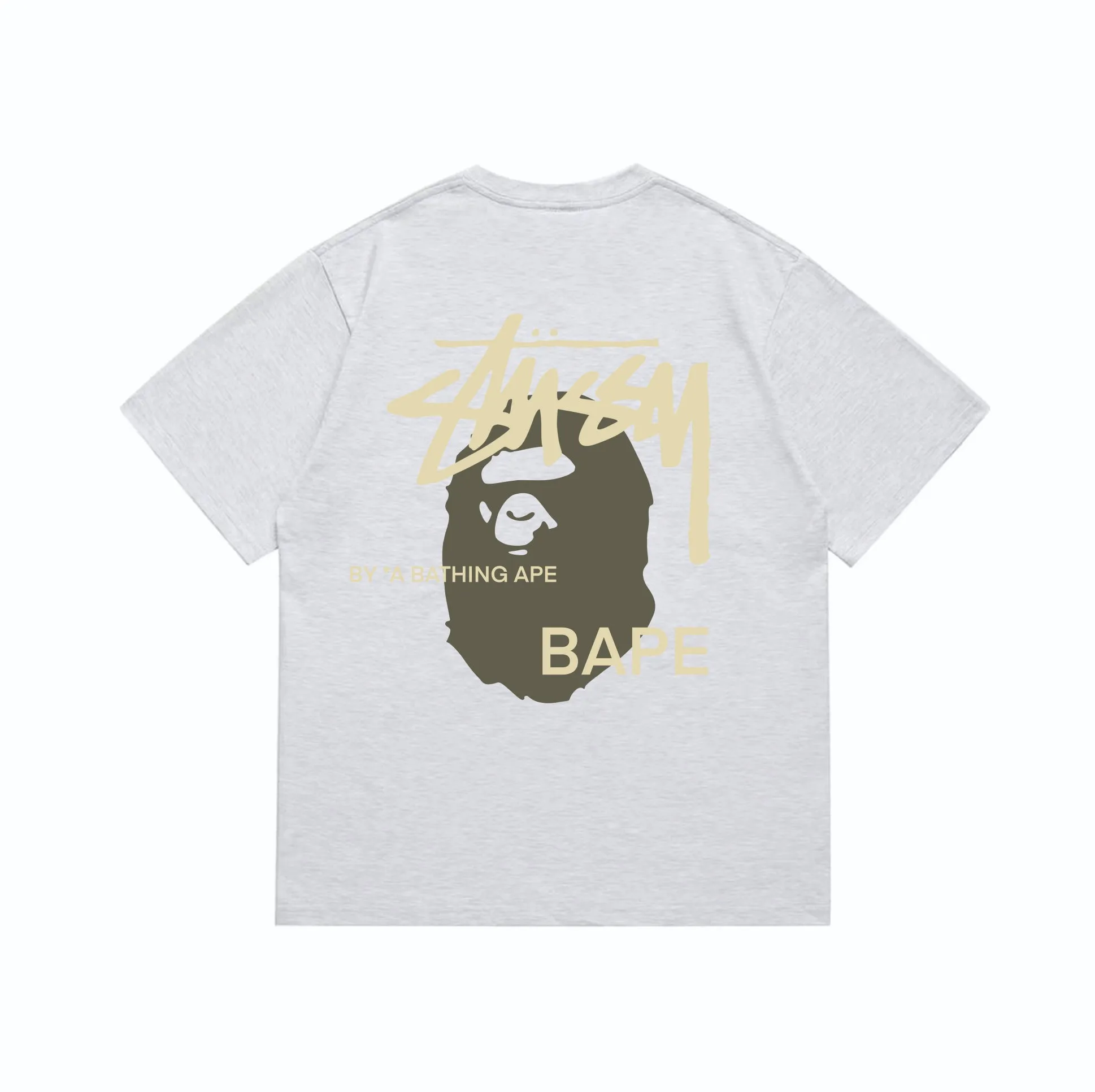 SC210#p110💰 (top version) BAPE×Stussy co-branded Stussy letter ape print T-shirt Made of 260 grams of high-quality high-weave pure cotton fabric, double yarn combed, soft texture and no pilling Imported environmentally friendly printing glue, bright and three-dimensional pattern, quality 💥Same style for men and women, the upper body is fashionable Color: black and yellow print, white and yellow print, gray and yellow print, pink and yellow print, red and yellow print, white and black print, pink and black print Red and black printing Gray and black printing White and purple printing Pink and purple printing Red and purple printing Gray and purple printing Size: S M L XL XXL