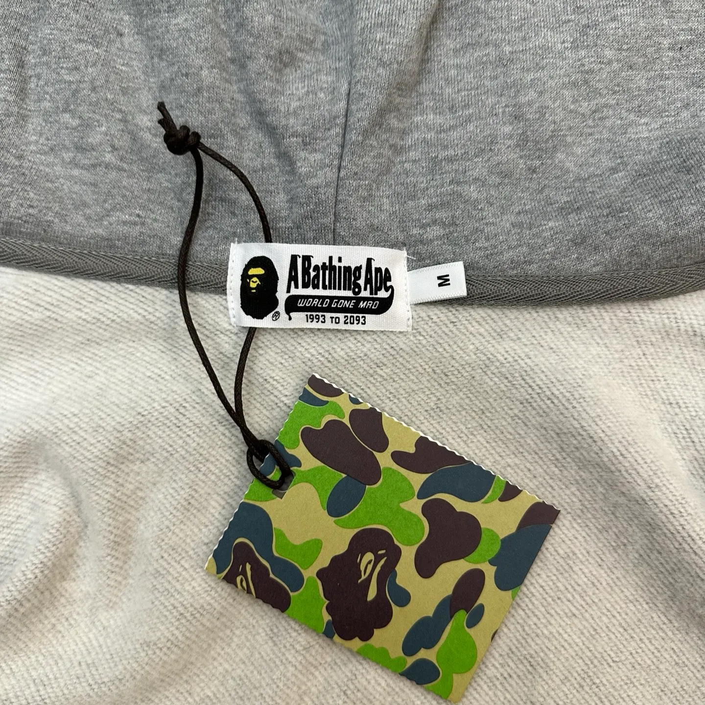 💰380 BAPE A BATHING APE FW24 Ape Man Classic Embroidered Ape Man Badge ZP Open Version 1:1 Customized Fabric Couple Style: S—XXL [Black Gray]