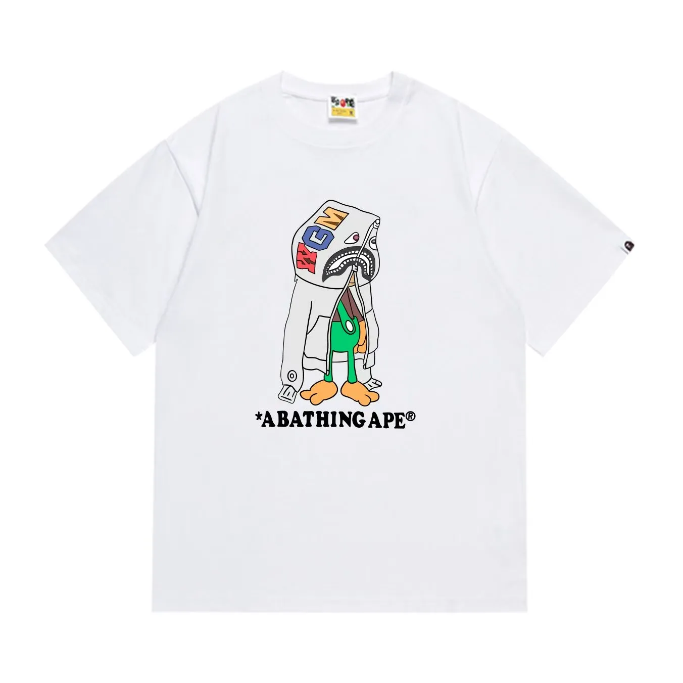 SC271#p110💰 (top version) BAPE uses 260 grams of high-quality high-weave pure cotton fabric, double yarn combed, soft texture and no pilling, imported environmentally friendly printing glue, bright and three-dimensional pattern, quality 💥Same style for men and women, the upper body is fashionable Color: black white Size: S M L XL XXL