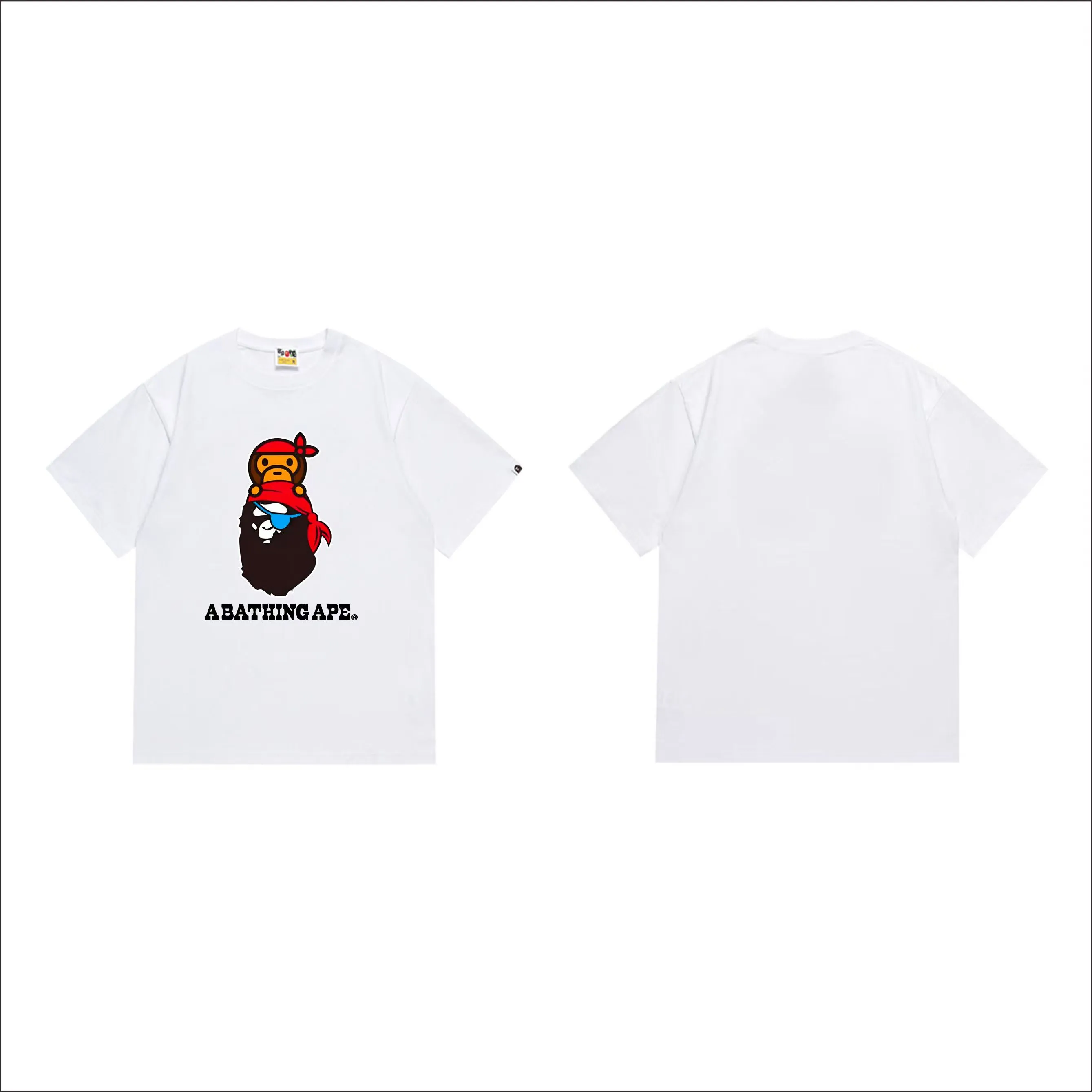 SC284#p110💰 (top version) BAPE uses 260 grams of high-quality high-weave pure cotton fabric, double yarn combed, soft texture and no pilling, imported environmentally friendly printing glue, bright and three-dimensional pattern, quality 💥Same style for men and women, the upper body is fashionable Color: black white Size: S M L XL XXL