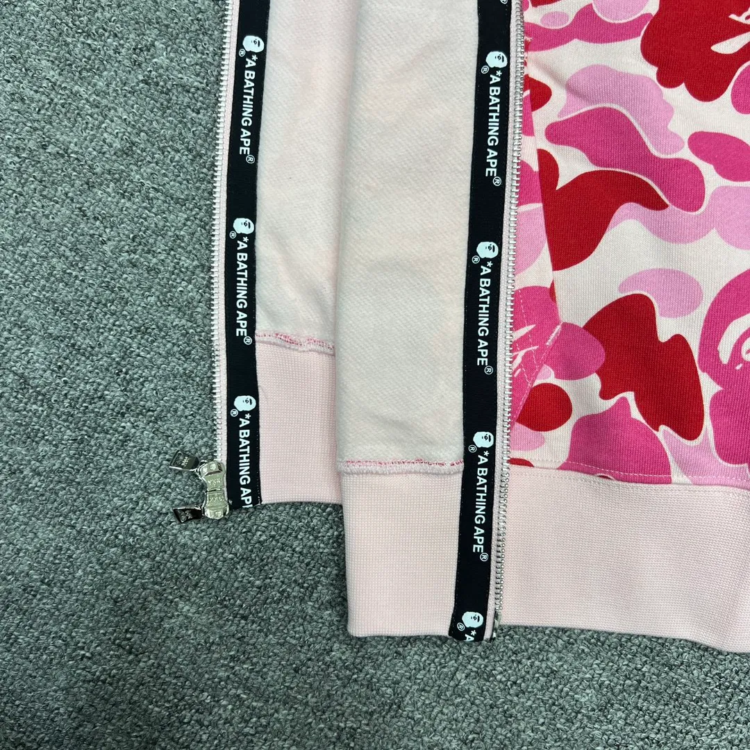 💰440 Bape Abc Double Hat Large Flower Camouflage Shark Customized fabric 1:1 Fine workmanship High version Couple model: S—XXL [Green Pink Blue]