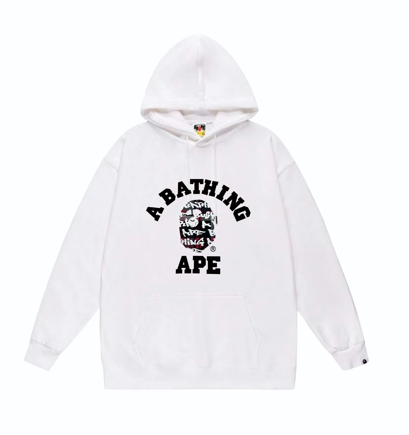 P160 model number SC859# terry 80 plus velvet 90 (top version) BAPE ape head letter print graffiti plaid pattern hooded sweatshirt Made of 380g large terry (drop shoulder large version) fabric, soft and non-pilling texture, imported environmentally friendly printing glue, bright and three-dimensional pattern, quality 💥Same style for men and women. The upper body is trendy. Color: black and blue, white and blue, gray and blue, black and red, white and red, gray and blue. Size: S M L XL XXL