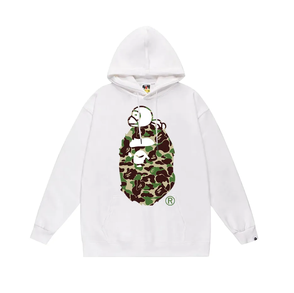 Model No. SC746# Terry p160 plus velvet 180💰 (top version) BAPE sleeping monkey ape head pattern hooded sweatshirt. Made of 380g large terry (drop shoulder large version) fabric, soft texture and no pilling. Imported environmentally friendly printing glue. The pattern is bright and three-dimensional. Quality💥Same style for men and women. The upper body is trendy. Color: black pink, white pink, gray pink, black blue, white blue, gray blue, black green, white green Gray green Size: S M L XL XXL