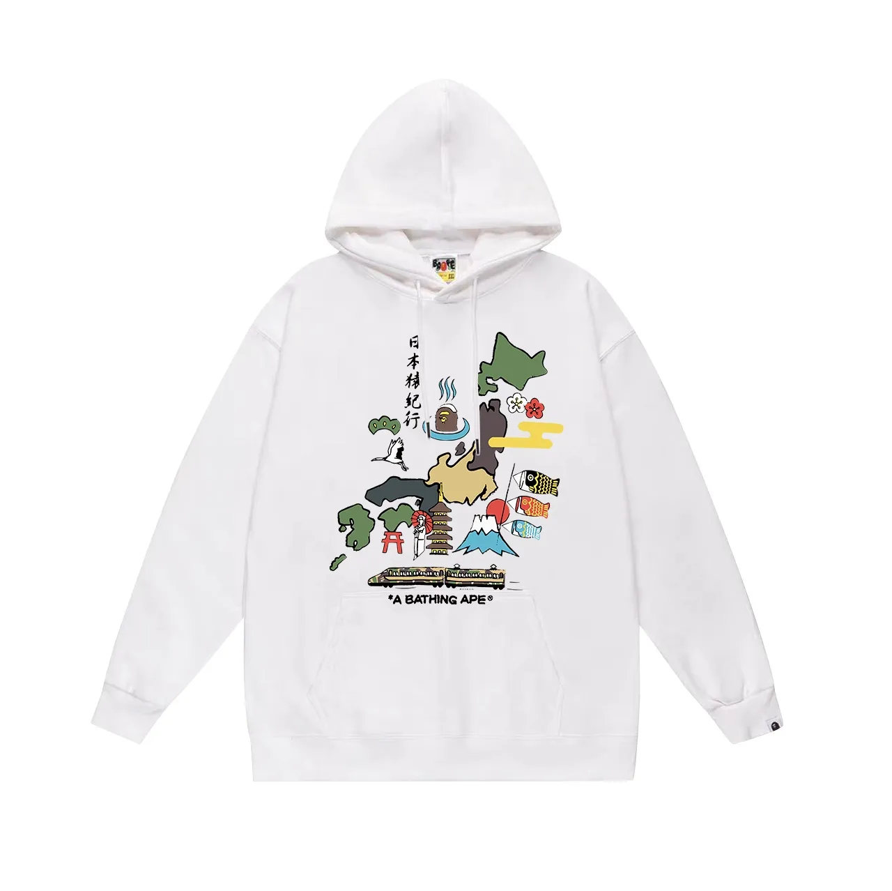 Model No. SC728# Terry p160 plus velvet 180💰 (top version) BAPE Japan Ape Journey Monkey Head Letter Printed Hooded Sweater Made of 380g large terry (drop shoulder large version) fabric, soft and non-pilling, imported environmentally friendly printing glue, bright and three-dimensional pattern, quality 💥Same style for men and women, the upper body is trendy Color: Black White Gray Size: S M L XL XXL