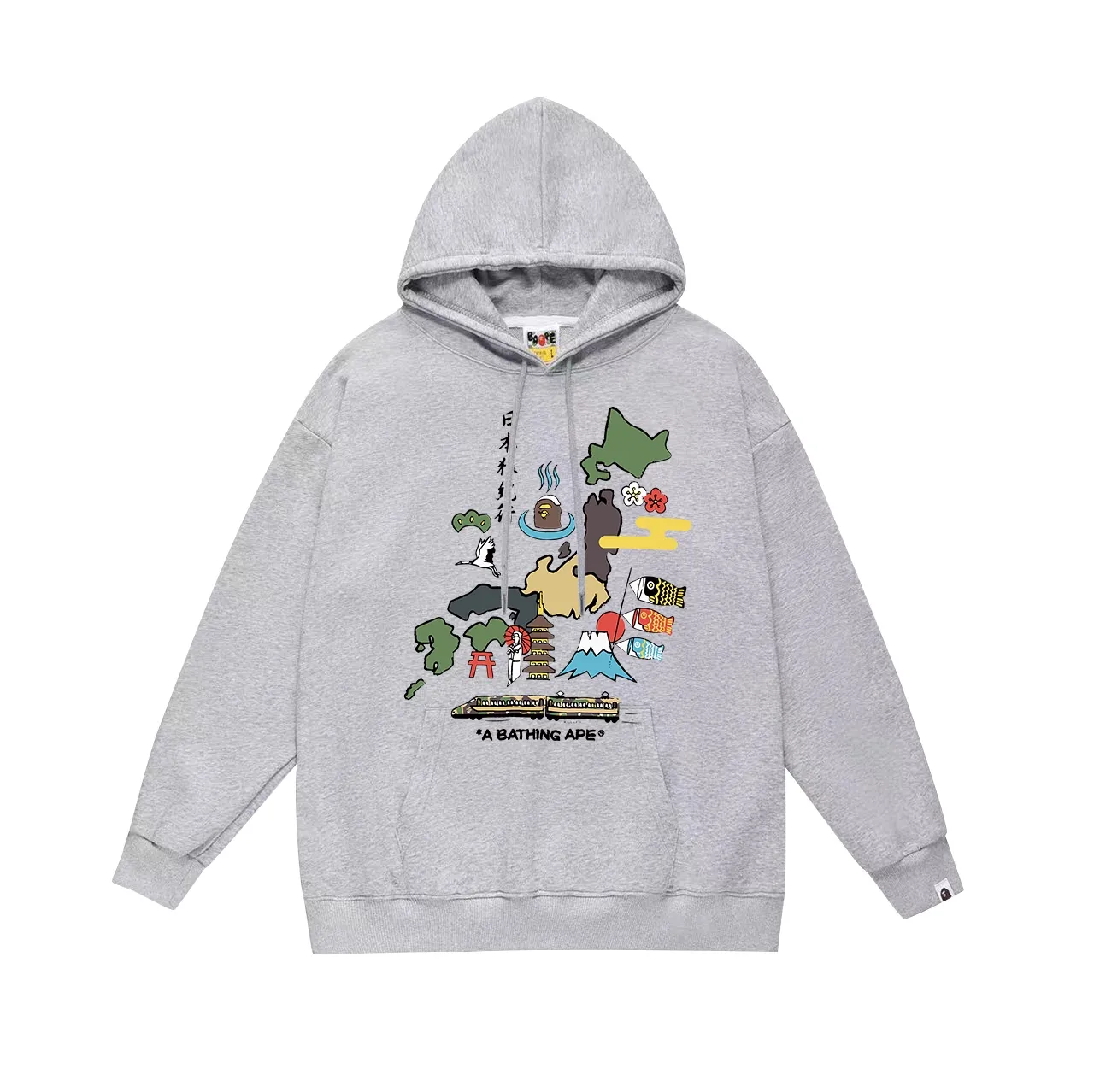Model No. SC728# Terry p160 plus velvet 180💰 (top version) BAPE Japan Ape Journey Monkey Head Letter Printed Hooded Sweater Made of 380g large terry (drop shoulder large version) fabric, soft and non-pilling, imported environmentally friendly printing glue, bright and three-dimensional pattern, quality 💥Same style for men and women, the upper body is trendy Color: Black White Gray Size: S M L XL XXL