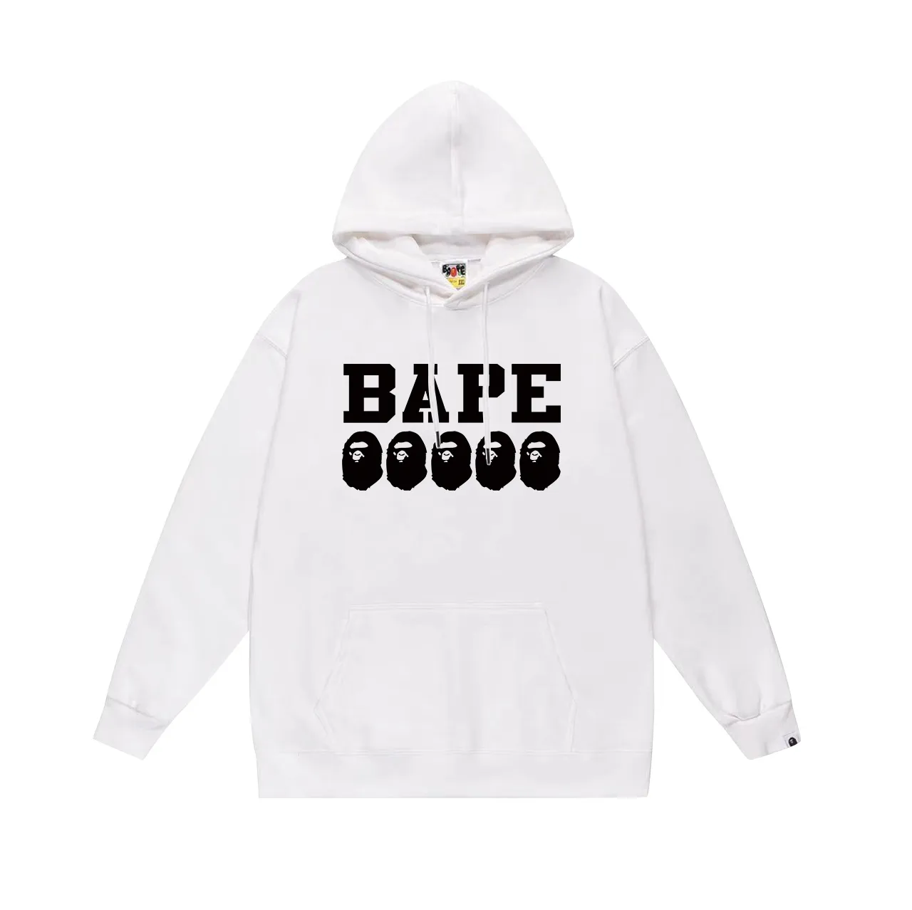 Model No. SC649# Terry p160 plus velvet p180💰 (top version) BAPE ape head letter LOGO printed hooded sweatshirt Made of 380g large terry 430g silver fox velvet (drop shoulder large version) fabric, soft and non-pilling, imported environmentally friendly printing glue, bright and three-dimensional pattern, quality 💥Same style for men and women, the upper body is fashionable Color: black white gray Size: S M L XL XXL