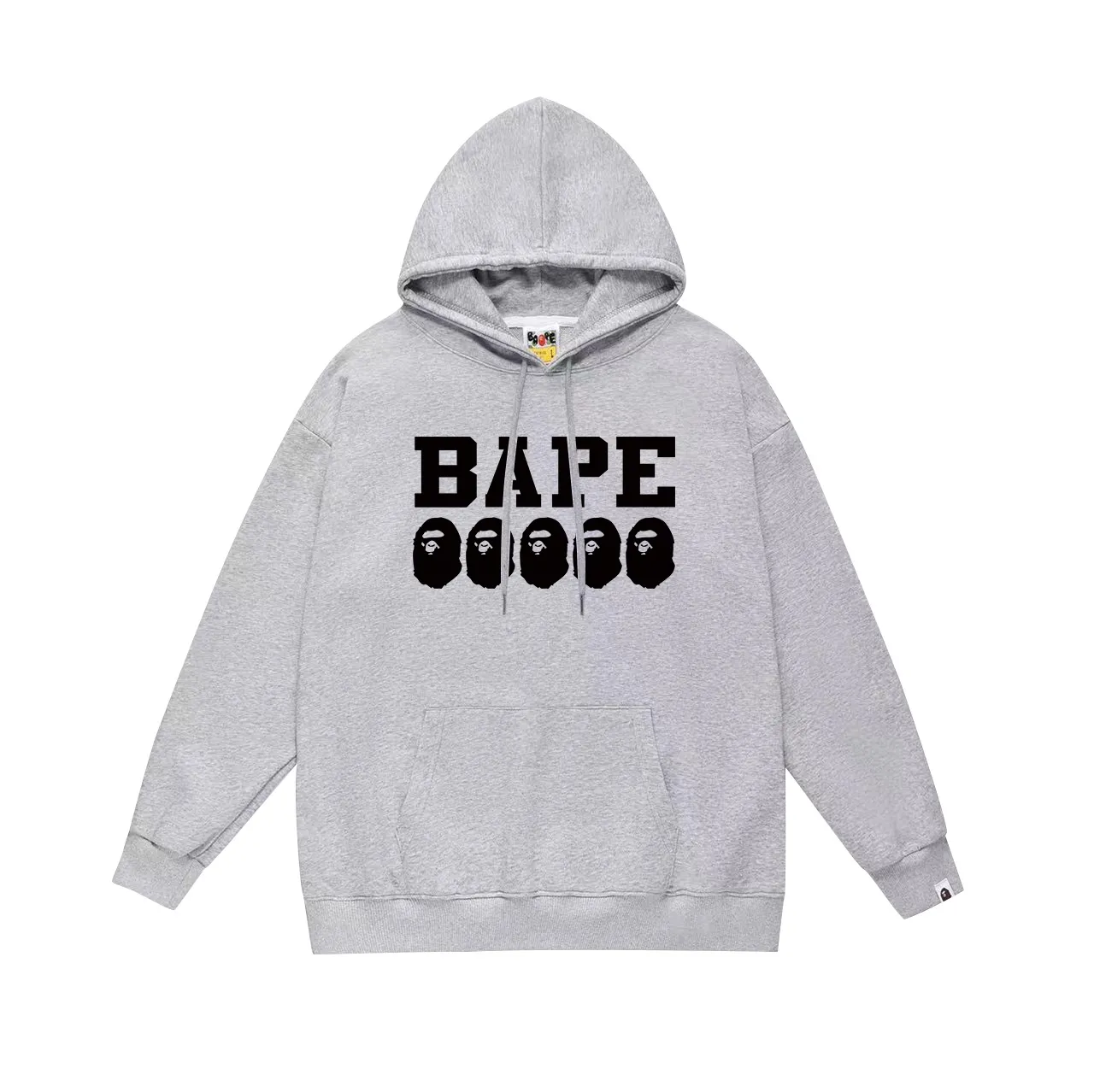 Model No. SC649# Terry p160 plus velvet p180💰 (top version) BAPE ape head letter LOGO printed hooded sweatshirt Made of 380g large terry 430g silver fox velvet (drop shoulder large version) fabric, soft and non-pilling, imported environmentally friendly printing glue, bright and three-dimensional pattern, quality 💥Same style for men and women, the upper body is fashionable Color: black white gray Size: S M L XL XXL