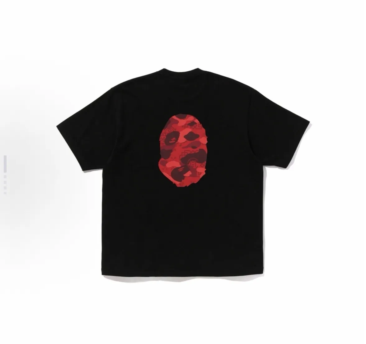 P110 001051 BAPE x CLOT joint model SS25 camouflage pattern round neck short-sleeved T-shirt on the chest, same style for men and women, size smlxlxxl, black and white
