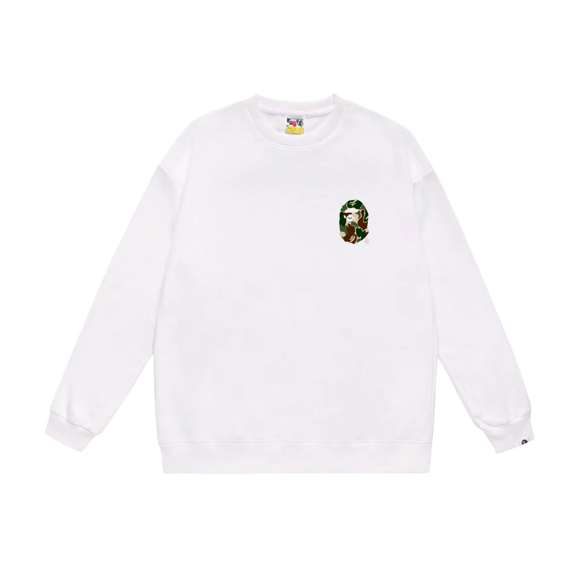 P150 model number SC512# terry 75 plus velvet 80 (top version) BAPE×STUSSY co-branded Stussy letter round neck sweatshirt Made of 350 grams of large terry (drop shoulder large version) fabric, soft texture and no pilling Imported environmentally friendly printing glue The pattern is bright and three-dimensional Quality 💥Same style for men and women The upper body is fashionable Color: black white gray Size: S M L XL XXL
