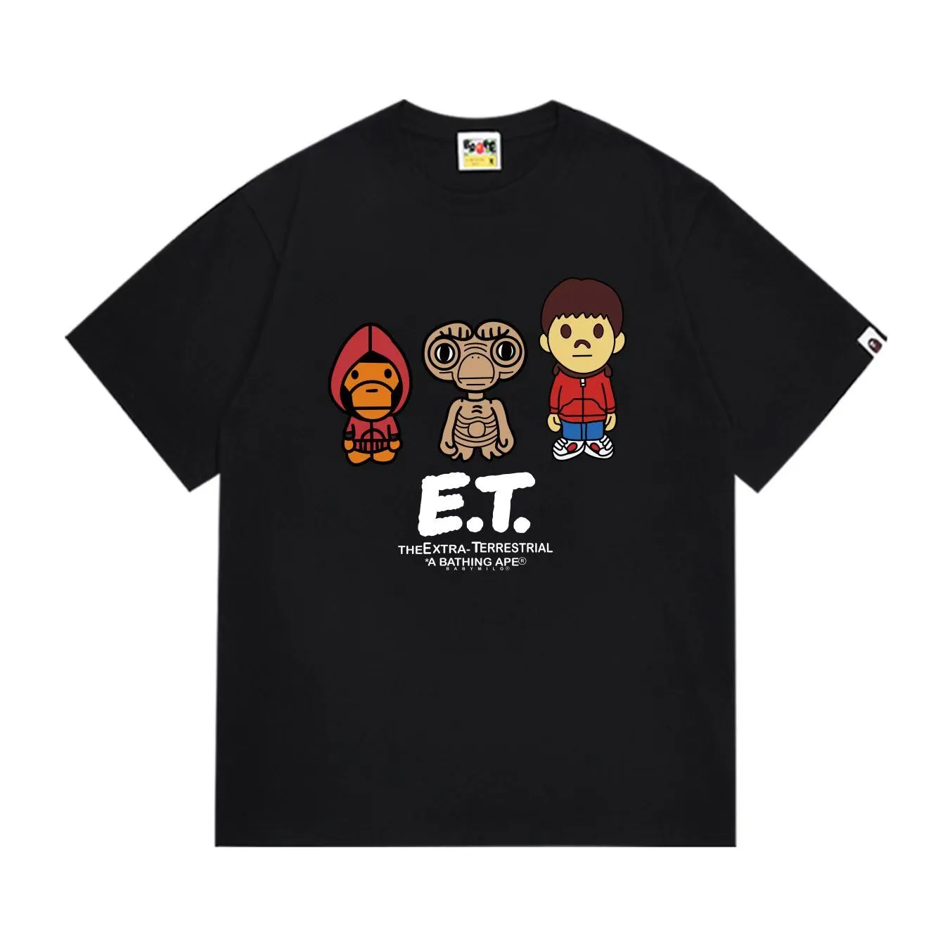 SC288#p110💰 (top version) BAPE uses 260 grams of high-quality high-weave pure cotton fabric, double yarn combed, soft texture and no pilling, imported environmentally friendly printing glue, bright and three-dimensional pattern, quality 💥Same style for men and women, the upper body is fashionable Color: black white Size: S M L XL XXL