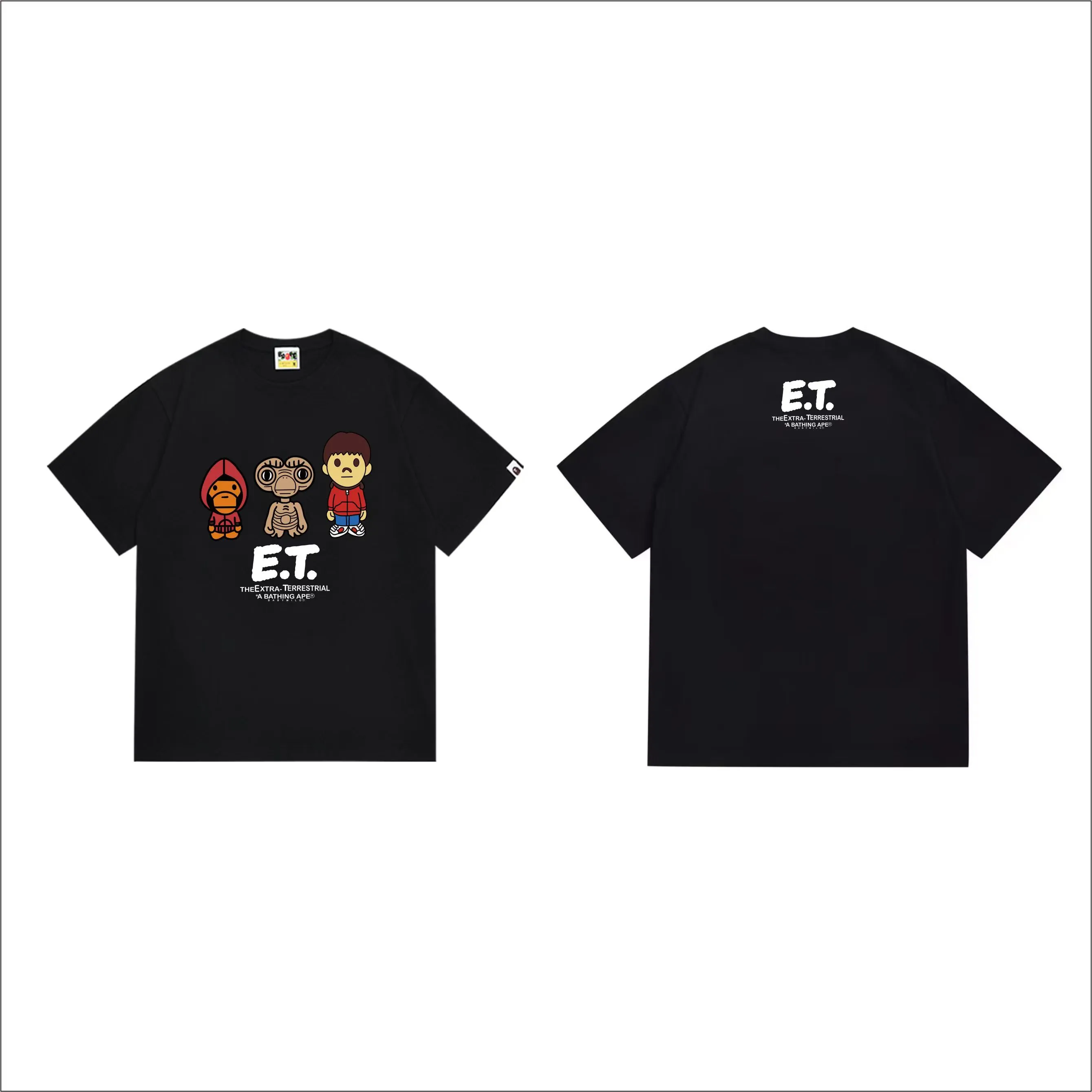 SC288#p110💰 (top version) BAPE uses 260 grams of high-quality high-weave pure cotton fabric, double yarn combed, soft texture and no pilling, imported environmentally friendly printing glue, bright and three-dimensional pattern, quality 💥Same style for men and women, the upper body is fashionable Color: black white Size: S M L XL XXL