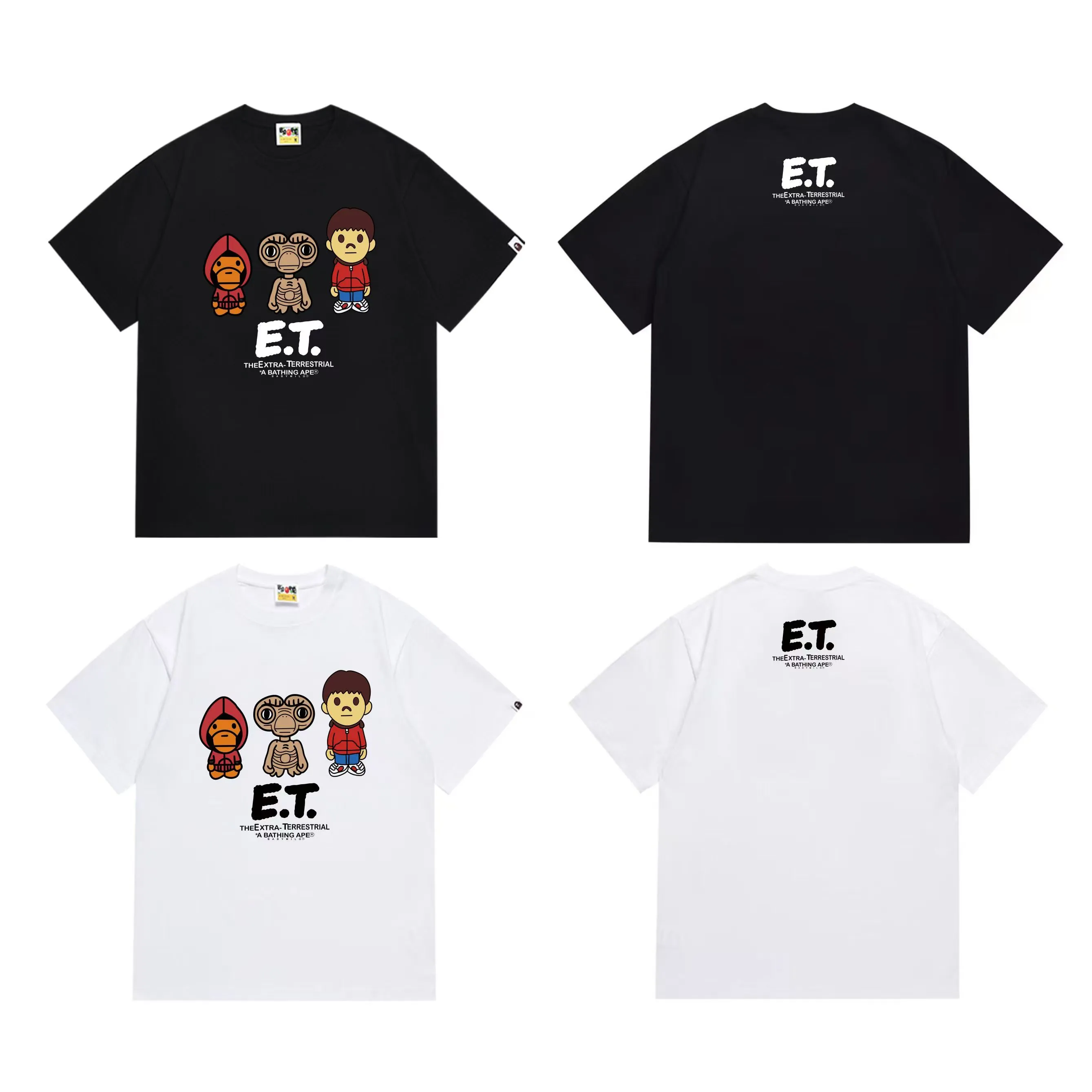 SC288#p110💰 (top version) BAPE uses 260 grams of high-quality high-weave pure cotton fabric, double yarn combed, soft texture and no pilling, imported environmentally friendly printing glue, bright and three-dimensional pattern, quality 💥Same style for men and women, the upper body is fashionable Color: black white Size: S M L XL XXL