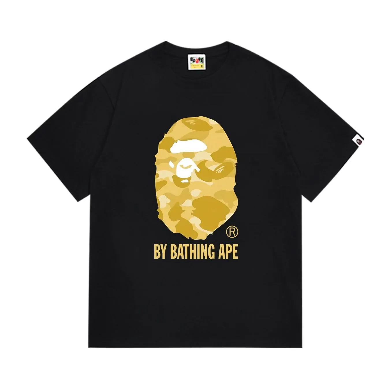 SC289#p110💰 (top version) BAPE uses 260 grams of high-quality high-weave pure cotton fabric, double yarn combed, soft texture and no pilling, imported environmentally friendly printing glue, bright and three-dimensional pattern, quality 💥Same style for men and women, the upper body is fashionable Color: black white Size: S M L XL XXL
