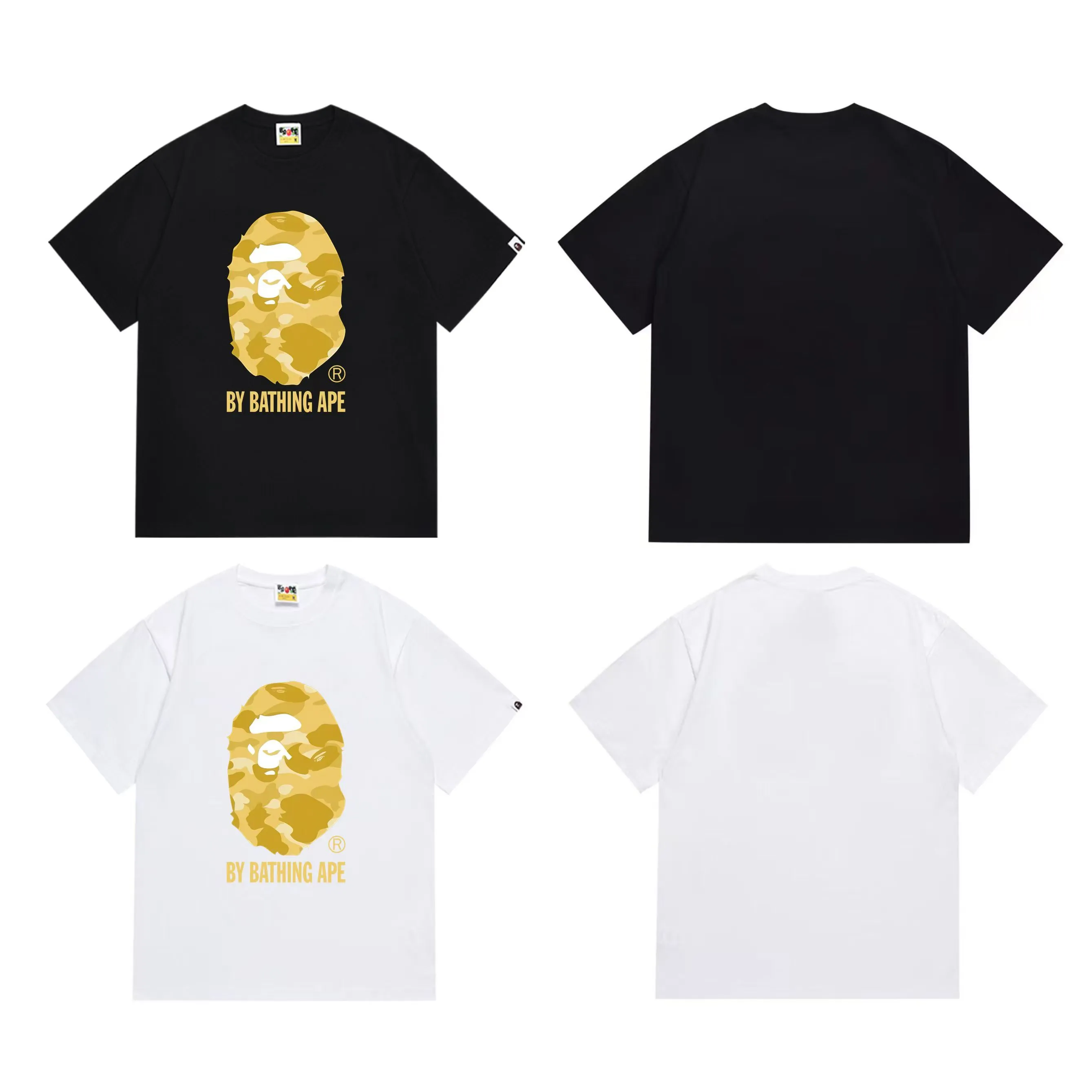 SC289#p110💰 (top version) BAPE uses 260 grams of high-quality high-weave pure cotton fabric, double yarn combed, soft texture and no pilling, imported environmentally friendly printing glue, bright and three-dimensional pattern, quality 💥Same style for men and women, the upper body is fashionable Color: black white Size: S M L XL XXL