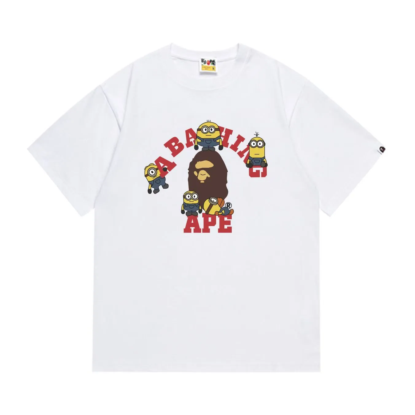 SC1024#p110💰 (top version) BAPE uses 260 grams of high-quality high-weave pure cotton fabric, double yarn combed, soft and non-pilling texture, imported environmentally friendly printing glue, bright and three-dimensional pattern, quality 💥Same style for men and women, the upper body is fashionable Color: Black White Size: S M L XL XXL