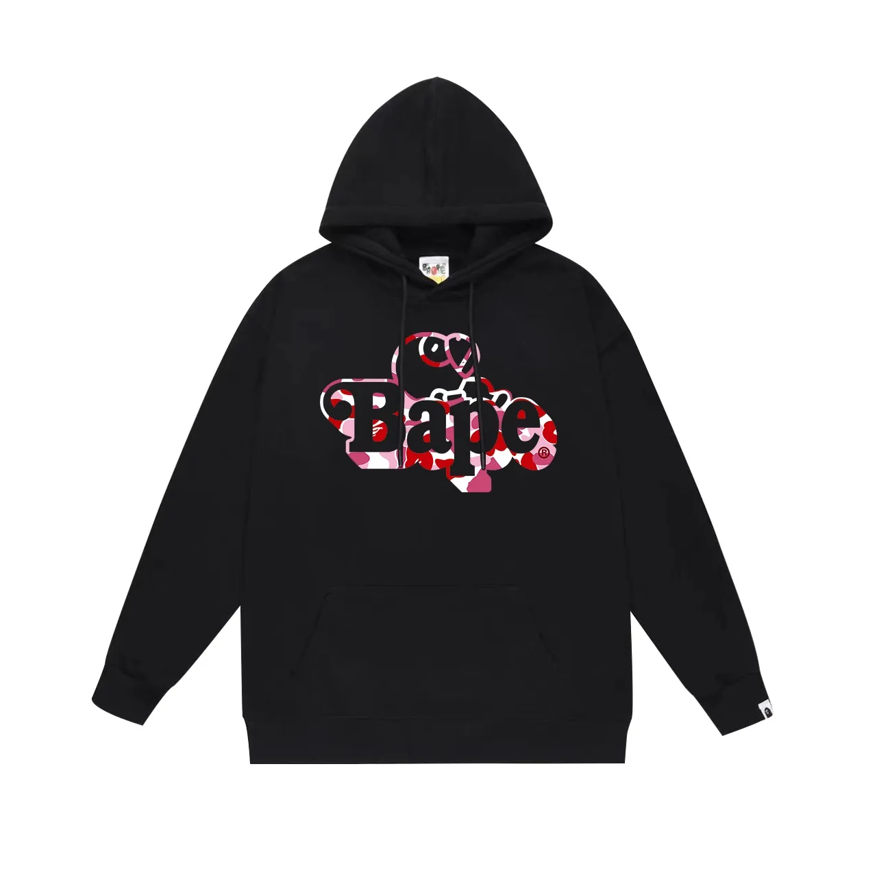 Model No. SC709#terry p160 plus velvet 180💰 (top version) BAPE camouflage cartoon BABY MILO printed hooded sweatshirt Made of 380g large terry (drop shoulder large version) fabric, soft texture and no pilling Imported environmentally friendly printing glue The pattern is bright and three-dimensional Quality💥Same style for men and women The upper body is fashionable Color: black red white red gray red Size: S M L XL XXL