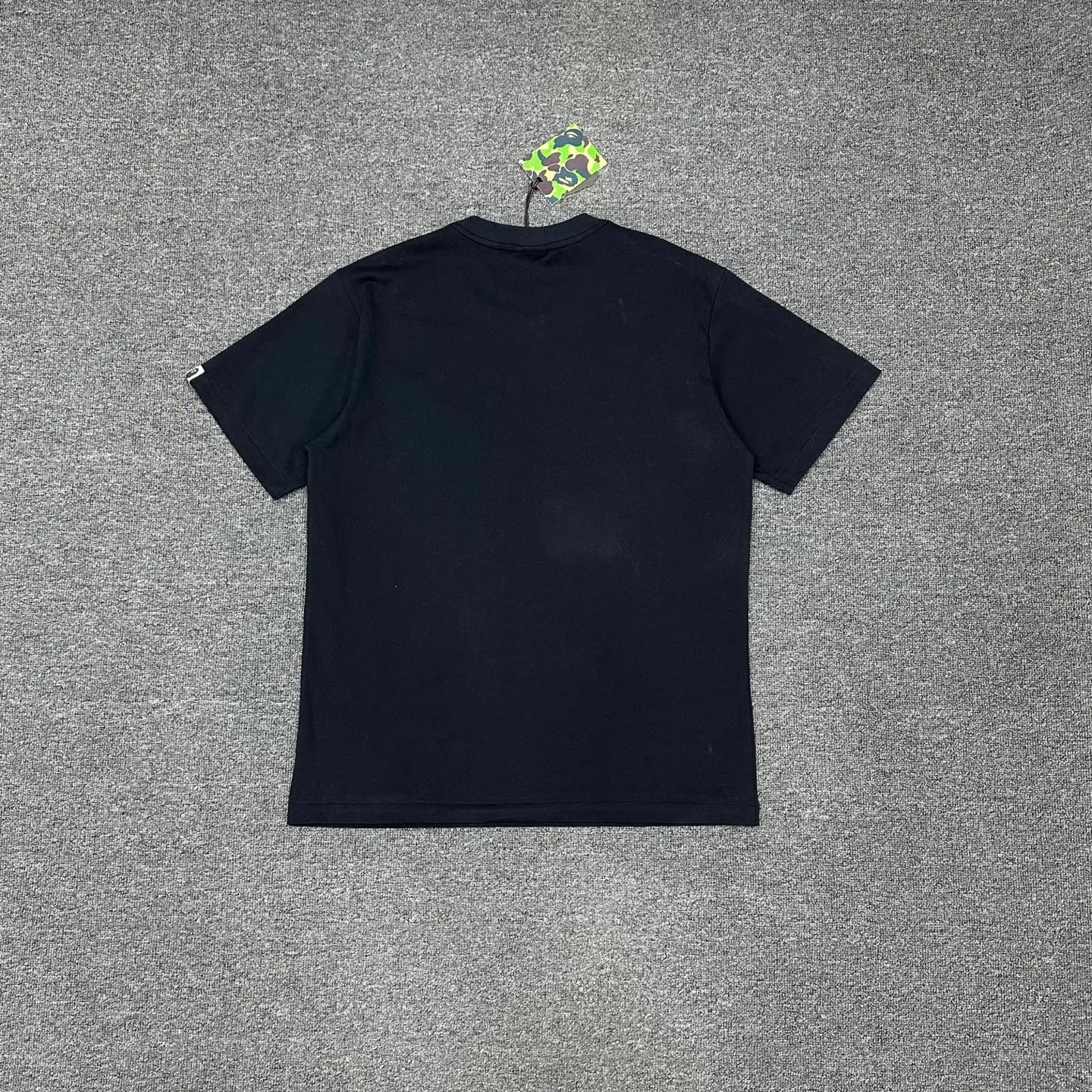 💰140 BAPE ape head letter 1993 digital printed short-sleeved T-shirt 280g weight linen cotton fabric ZP version couple style: S-XXL [charcoal gray white]
