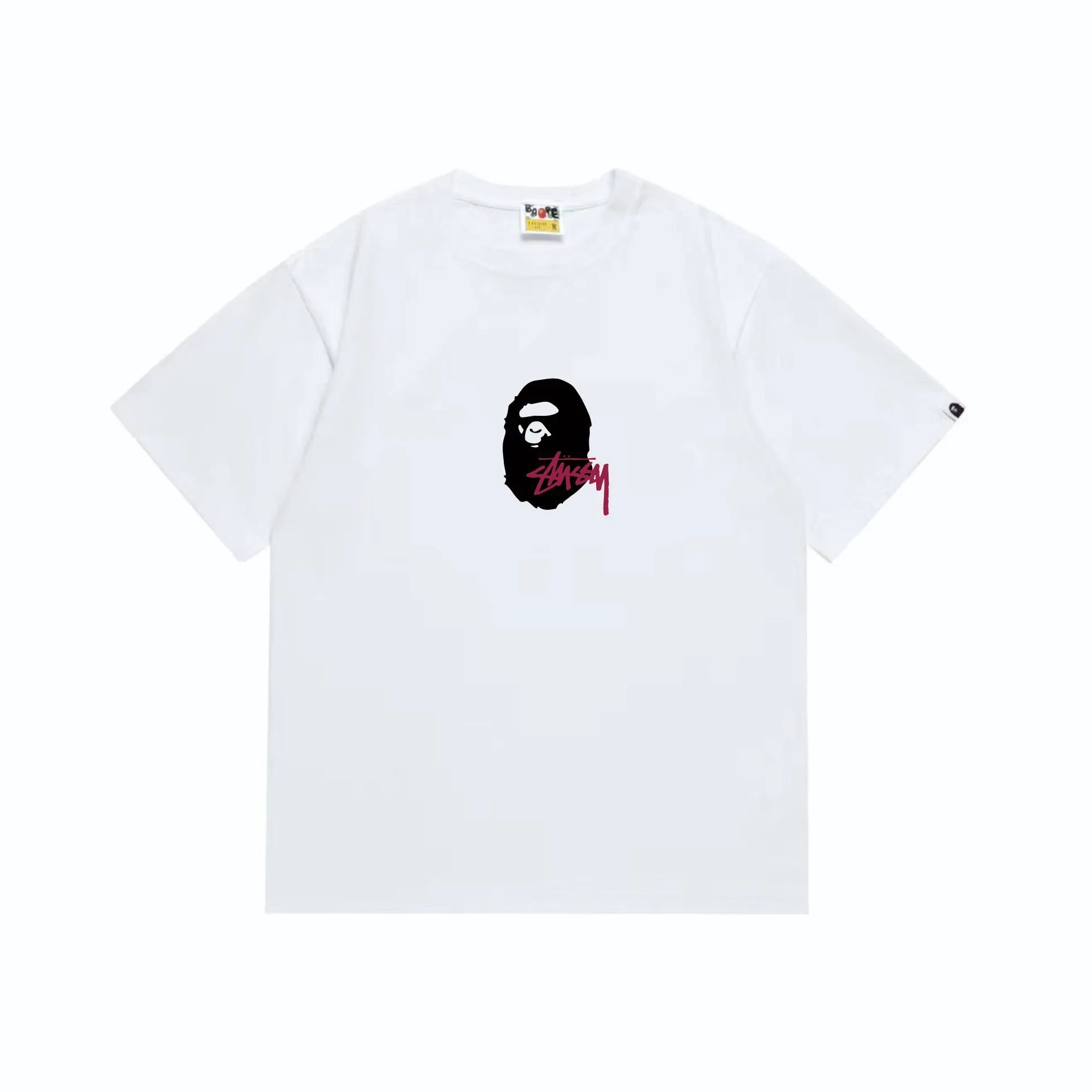 SC210#p110💰 (top version) BAPE×Stussy co-branded Stussy letter ape print T-shirt Made of 260 grams of high-quality high-weave pure cotton fabric, double yarn combed, soft texture and no pilling Imported environmentally friendly printing glue, bright and three-dimensional pattern, quality 💥Same style for men and women, the upper body is fashionable Color: black and yellow print, white and yellow print, gray and yellow print, pink and yellow print, red and yellow print, white and black print, pink and black print Red and black printing Gray and black printing White and purple printing Pink and purple printing Red and purple printing Gray and purple printing Size: S M L XL XXL