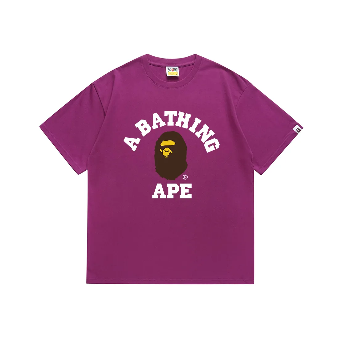 P110 SC057# (top version) BAPE Ape Man's Little Head classic letter printed short-sleeved T-shirt Made of 260 grams of high-quality high-weave pure cotton fabric, double yarn combed, soft texture and no pilling Imported environmentally friendly printing glue, bright and three-dimensional pattern, quality 💥unisex style, the upper body is trendy Color: black, burgundy, Klein blue, raspberry, brown, white, navy blue, fluorescent green, sky blue, apricot, khaki, floral gray Pink white Pink black Size: S M L XL XXL