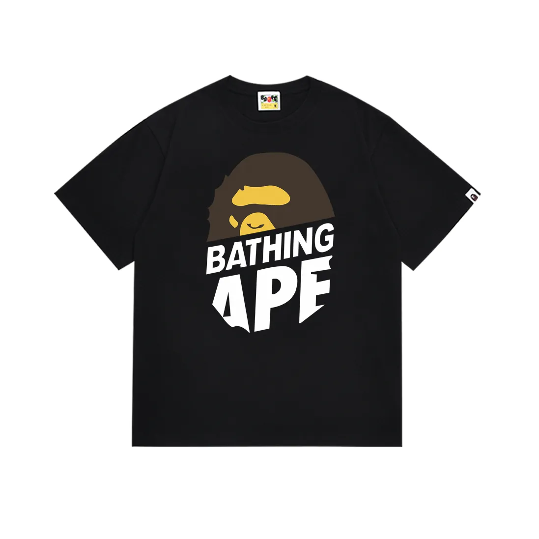 P110 SC054 (top version) BAPE ape-letter printed short-sleeved T-shirt Made of 260 grams of high-quality high-weave pure cotton fabric, double yarn combed, soft and non-pilling, imported environmentally friendly printing glue, bright and three-dimensional pattern, quality 💥Same style for men and women, the upper body is fashionable Color: black and white Size: S M L XL XXL