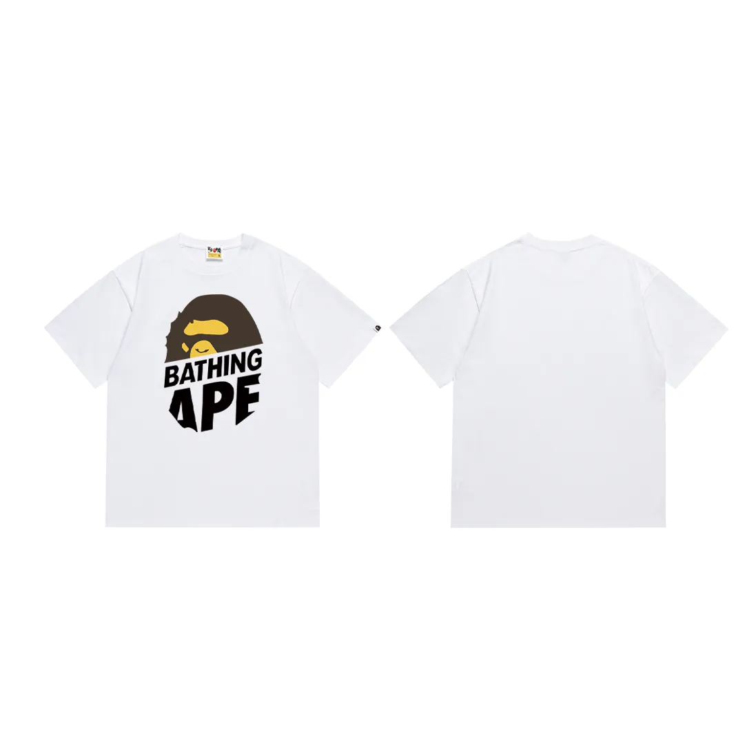 P110 SC054 (top version) BAPE ape-letter printed short-sleeved T-shirt Made of 260 grams of high-quality high-weave pure cotton fabric, double yarn combed, soft and non-pilling, imported environmentally friendly printing glue, bright and three-dimensional pattern, quality 💥Same style for men and women, the upper body is fashionable Color: black and white Size: S M L XL XXL