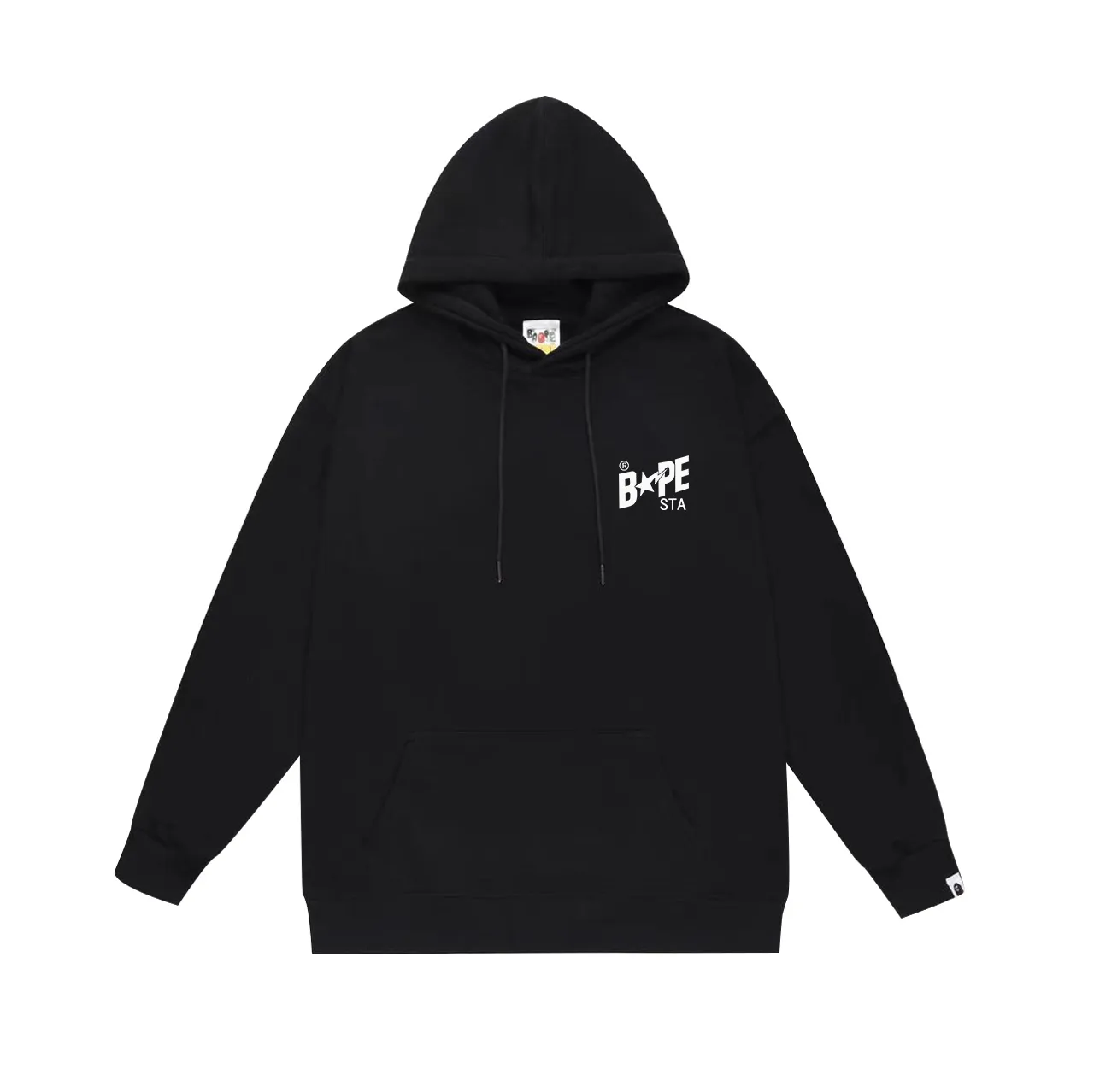 Model number SC644#terry p160 plus velvet p180💰 (top version) BAPE STA ILLUSTRATION printed hooded sweatshirt Made of 380g large terry 430g silver fox velvet (drop shoulder large version) fabric, soft and non-pilling, imported environmentally friendly printing glue, bright and three-dimensional pattern, quality💥same style for men and women, the upper body is trendy Color: black white gray Size: S M L XL XXL