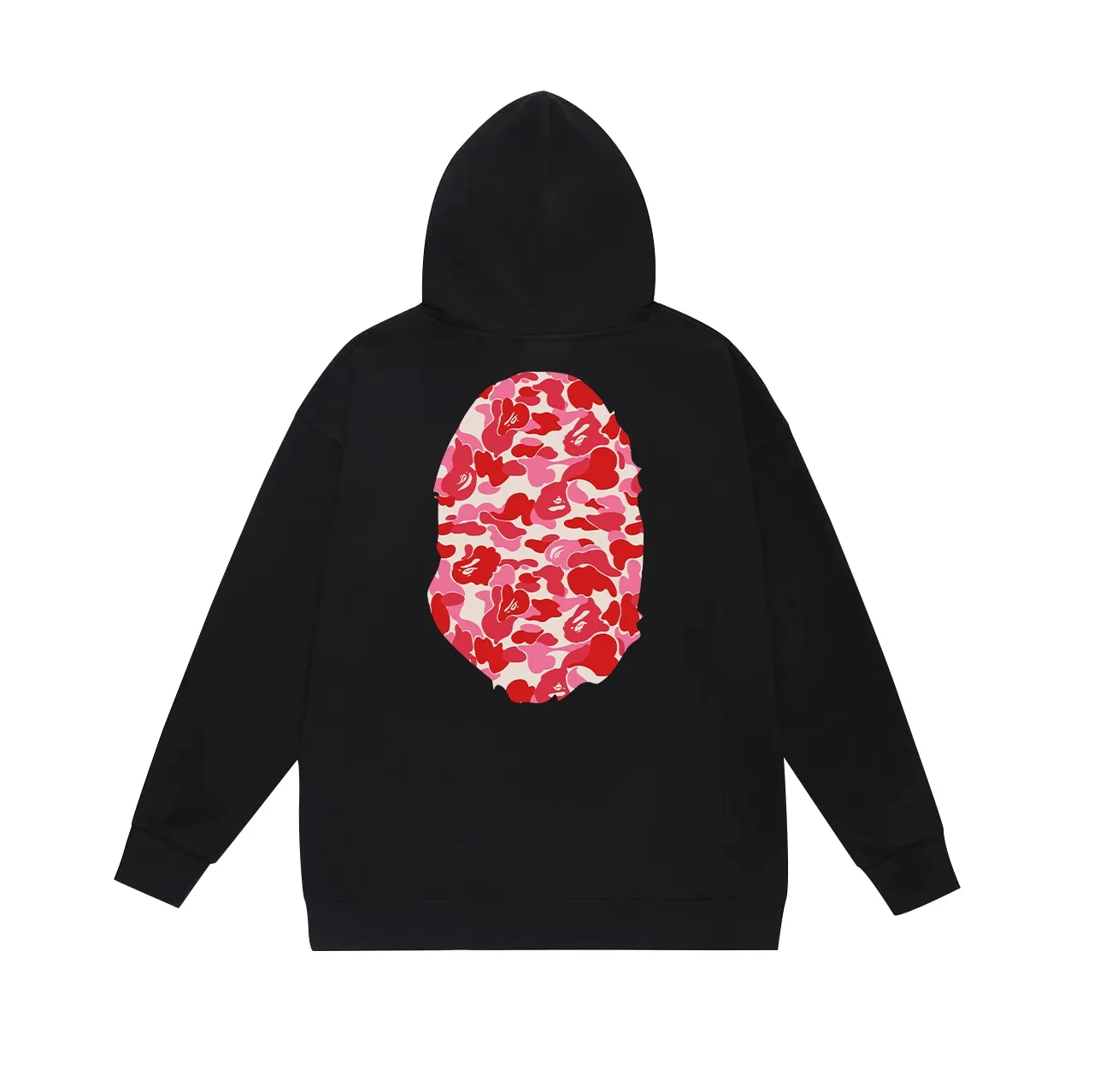 Model No. SC636# Terry p160 plus velvet p180💰 (top version) BAPE ABC pink camouflage ape-man LOGO double-sided printed hooded sweatshirt Made of 380g large terry 430g silver fox velvet (drop shoulder large version) fabric, soft texture and no pilling Imported environmentally friendly printing glue The pattern is bright and three-dimensional Quality 💥Same style for men and women The upper body is trendy Color: black white gray Size: S M L XL XXL