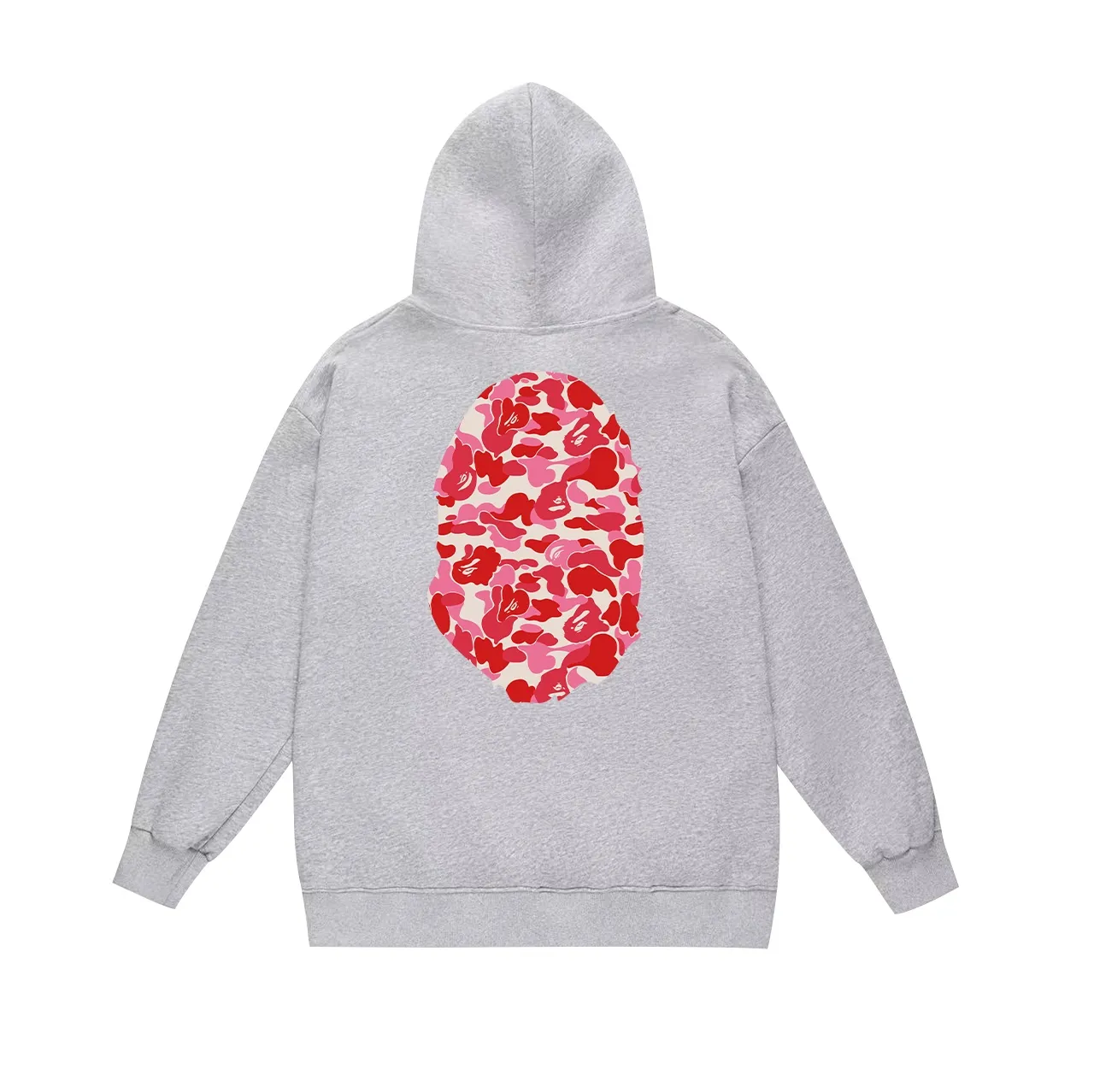 Model No. SC636# Terry p160 plus velvet p180💰 (top version) BAPE ABC pink camouflage ape-man LOGO double-sided printed hooded sweatshirt Made of 380g large terry 430g silver fox velvet (drop shoulder large version) fabric, soft texture and no pilling Imported environmentally friendly printing glue The pattern is bright and three-dimensional Quality 💥Same style for men and women The upper body is trendy Color: black white gray Size: S M L XL XXL