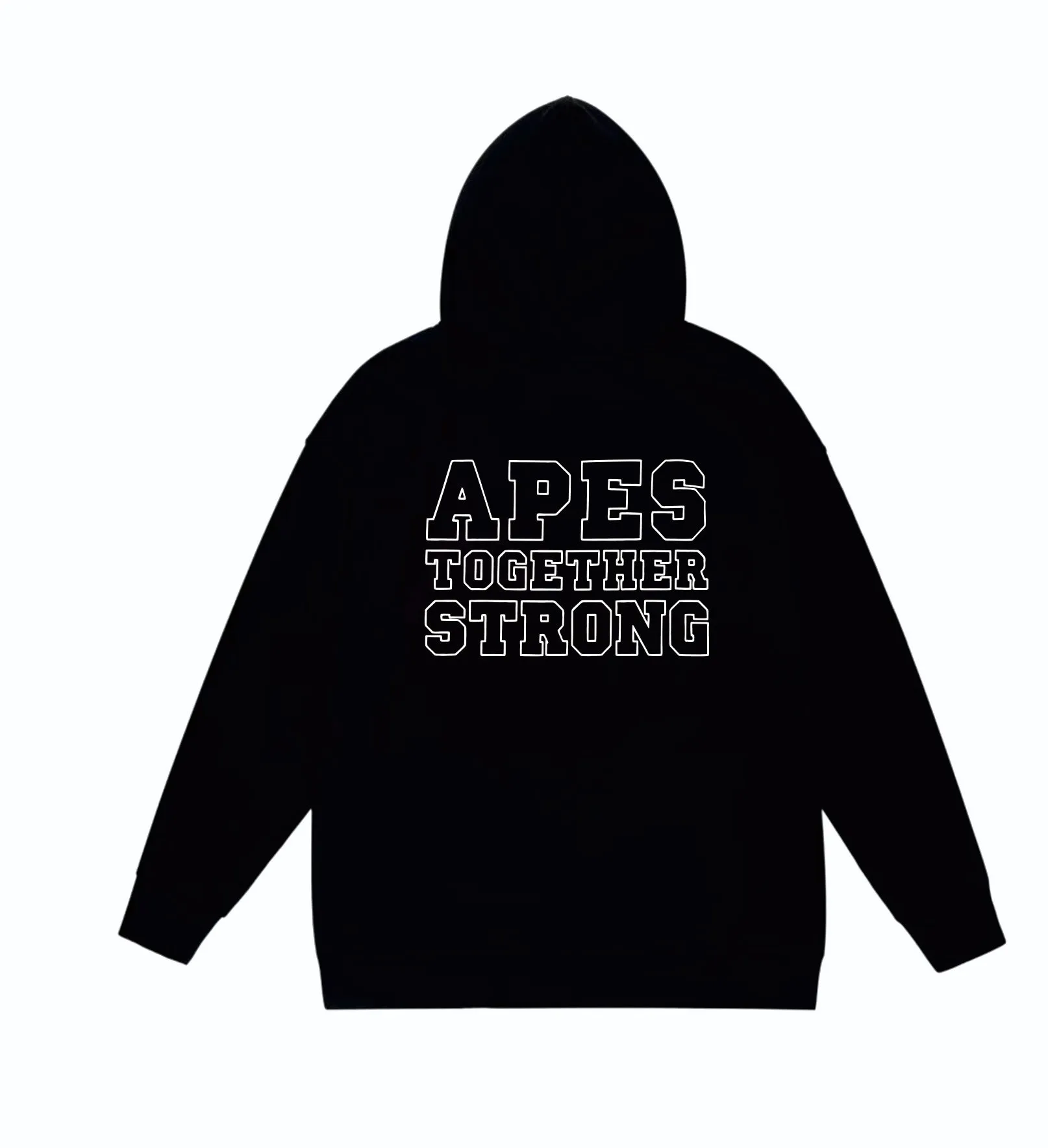 P160 model number SC848# terry 80 plus velvet 90 (top version) BAPE classic ape head letter print pattern hooded sweatshirt. Made of 380g large terry (drop shoulder large version) fabric. The texture is soft and non-pilling. Imported environmentally friendly printing glue. The pattern is bright and three-dimensional. Quality 💥Same style for men and women. The upper body is trendy. Color: black white gray Size: S M L XL XXL