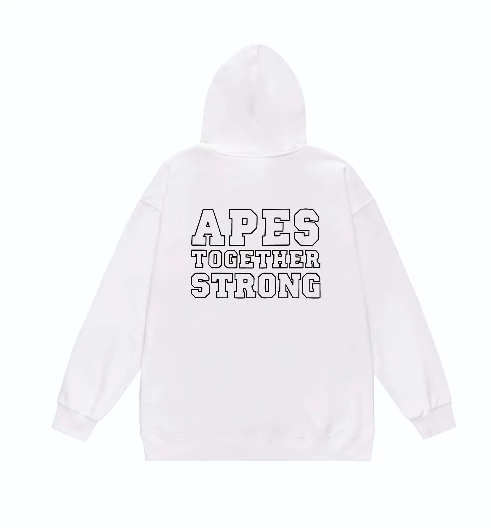 P160 model number SC848# terry 80 plus velvet 90 (top version) BAPE classic ape head letter print pattern hooded sweatshirt. Made of 380g large terry (drop shoulder large version) fabric. The texture is soft and non-pilling. Imported environmentally friendly printing glue. The pattern is bright and three-dimensional. Quality 💥Same style for men and women. The upper body is trendy. Color: black white gray Size: S M L XL XXL