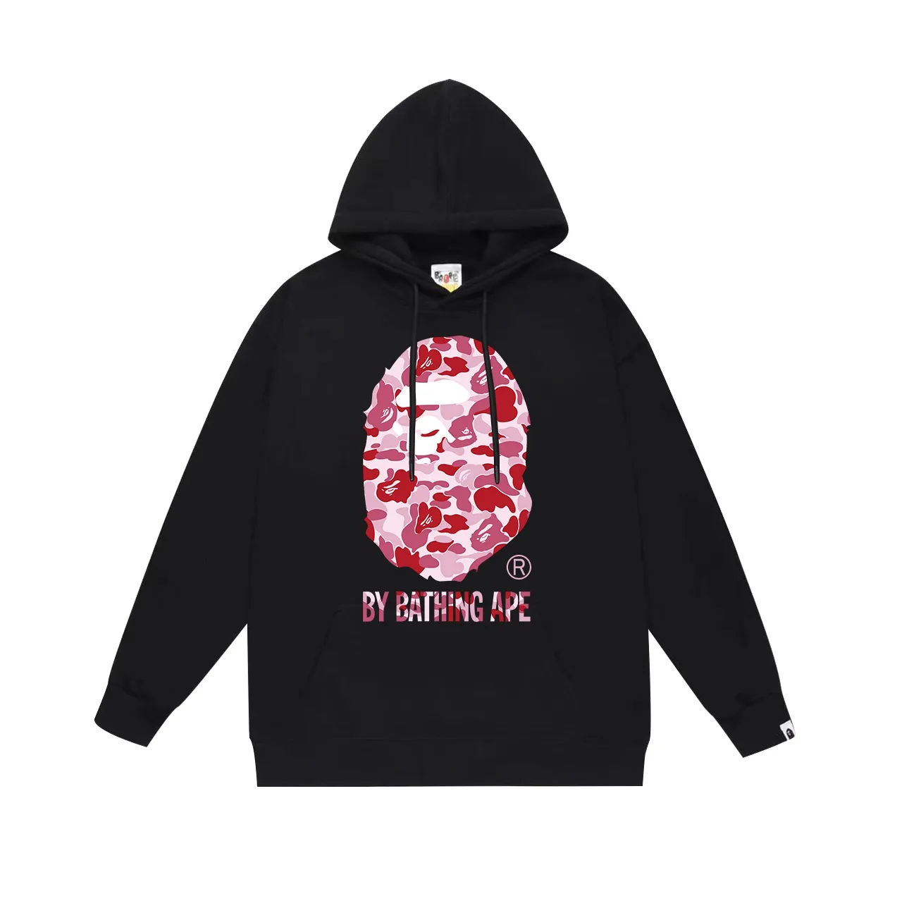 Model No. SC675# terry p160 plus velvet p180💰 (top version) BAPE camouflage ape head LOGO printed hooded sweatshirt. Made of 380g large terry 430g silver fox velvet (drop shoulder large version) fabric. The texture is soft and non-pilling. Imported environmentally friendly printing glue. The pattern is bright and three-dimensional. Quality💥Same style for men and women. The upper body is trendy. Color: black red white red gray red Size: S M L XL XXL
