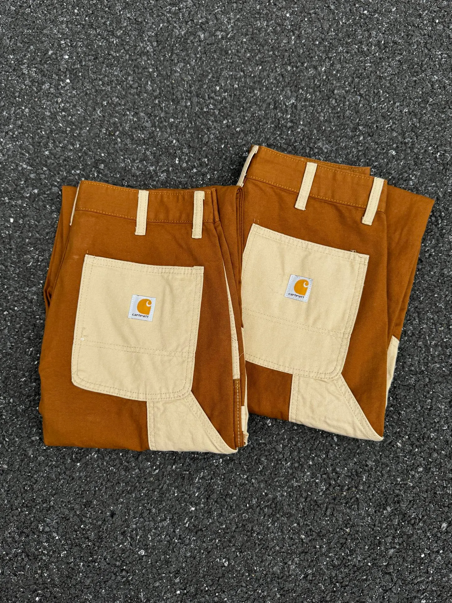 🅿️270 K077 Carhartt WIP 🍫Chocolate Carhartt double knee pants logging pants color matching cleanfit workwear loose straight trousers b01VIBE style Size: 28 30 32 34 36