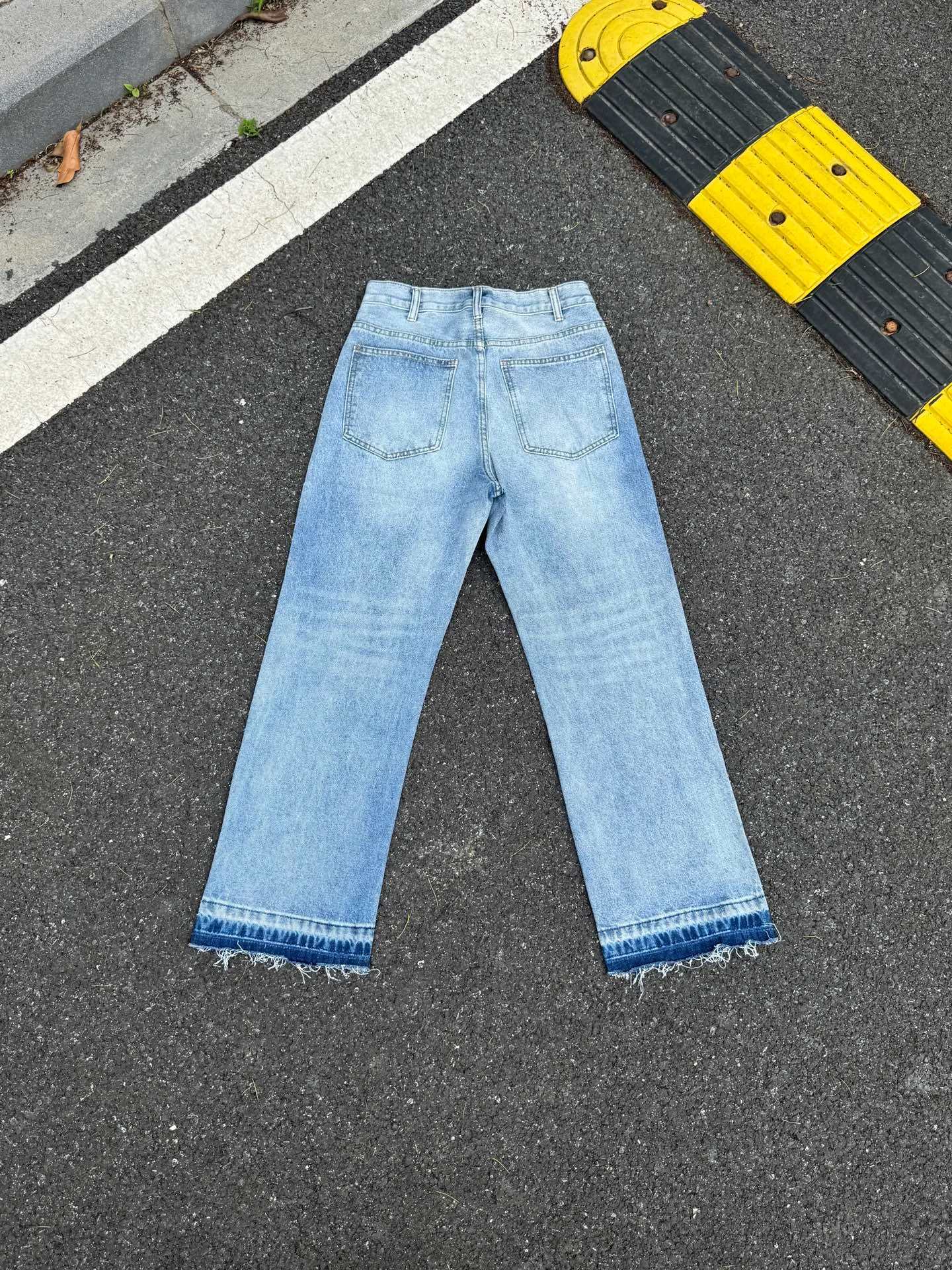 🅿️260 F124 False Perception Carhartt Cartoon Graffiti Worn and Destroyed Diamond Jeans Same Style for Men and Women Color: Blue Code Number: 28 30 32 34 36