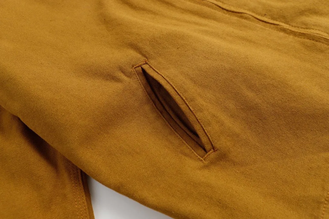 🅿️350 Carhartt Wip Carhartt classic Detroit zipper jacket couple casual workwear jacket 1️⃣The fabric is made of new environmentally friendly twill fabric. The light wash feels and the color will look better with time. It is a very high-quality fabric! 2️⃣The workmanship details are perfectly controlled, the classic logo is embroidered on the chest, the corduroy lapel highlights the unique style, the customized gold zipper, and the gold buttons all have logos that become more unique as they wear out with use! 3️⃣ Suitable for daily wear and can be worn in various styles. It is a very versatile jacket for men and women!  Color: black, yellow, purple Size: S, M, L, XL