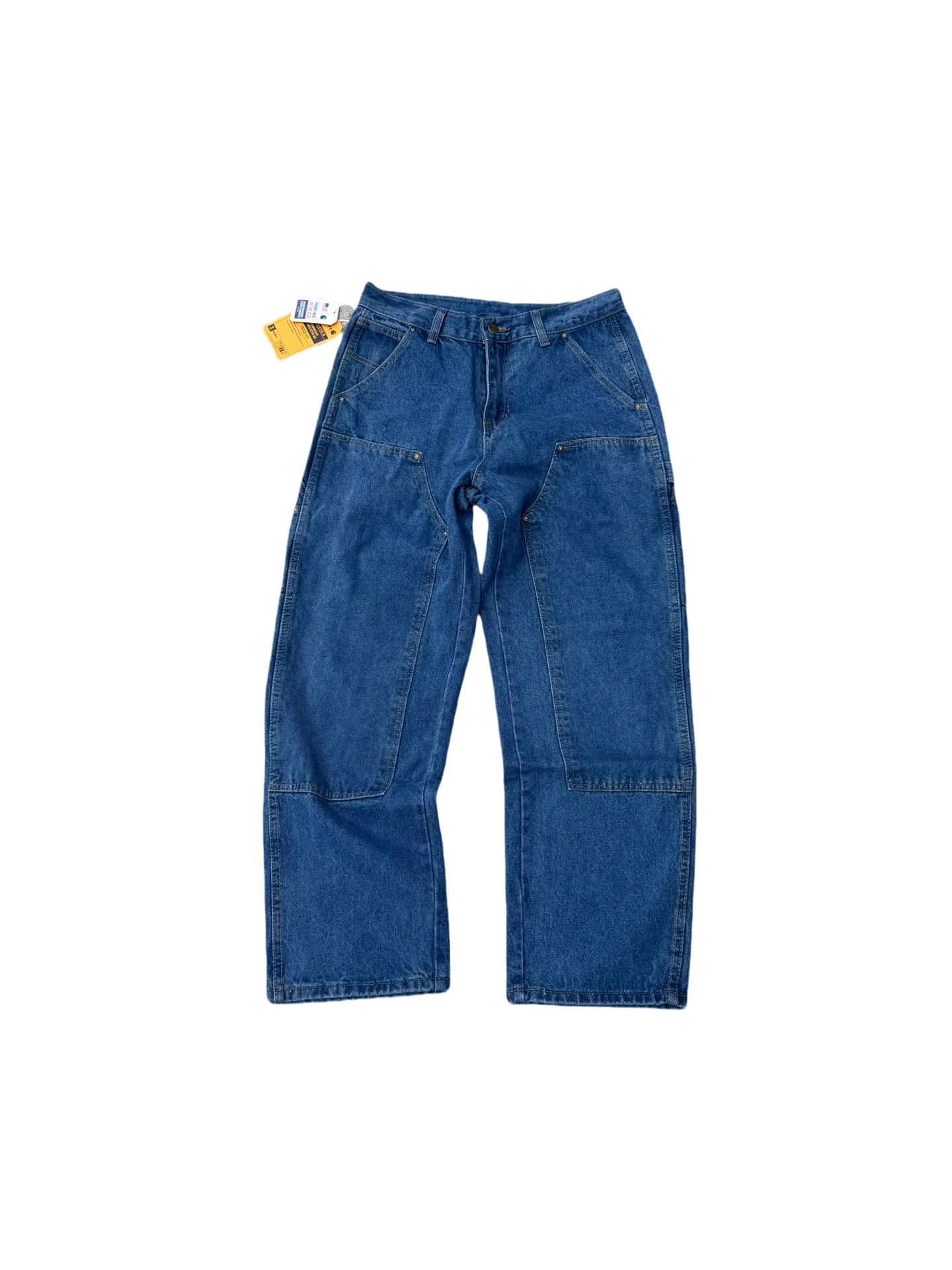 🅿️250 K019 Carhartt WIP Japanese style work style jeans with customized original logo buckle, YKK zipper fly, smooth and easy to pull! Many locations are reinforced with tacks, and the workmanship is solid! The overall tailoring adopts three-dimensional structure tailoring! Ergonomically designed, more flexible when wearing! The cut is streamlined and streamlined, allowing you to move flexibly with your body! Integrates functionality, beauty and durability! Suitable for business, travel, leisure and many other occasions! Straight version Color: dark blue Size: S-XXL
