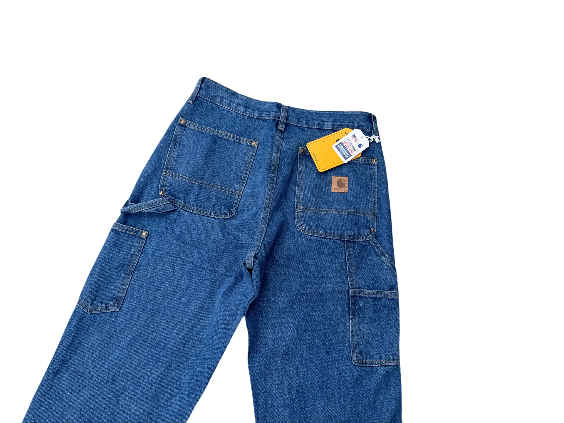 🅿️250 K019 Carhartt WIP Japanese style work style jeans with customized original logo buckle, YKK zipper fly, smooth and easy to pull! Many locations are reinforced with tacks, and the workmanship is solid! The overall tailoring adopts three-dimensional structure tailoring! Ergonomically designed, more flexible when wearing! The cut is streamlined and streamlined, allowing you to move flexibly with your body! Integrates functionality, beauty and durability! Suitable for business, travel, leisure and many other occasions! Straight version Color: dark blue Size: S-XXL