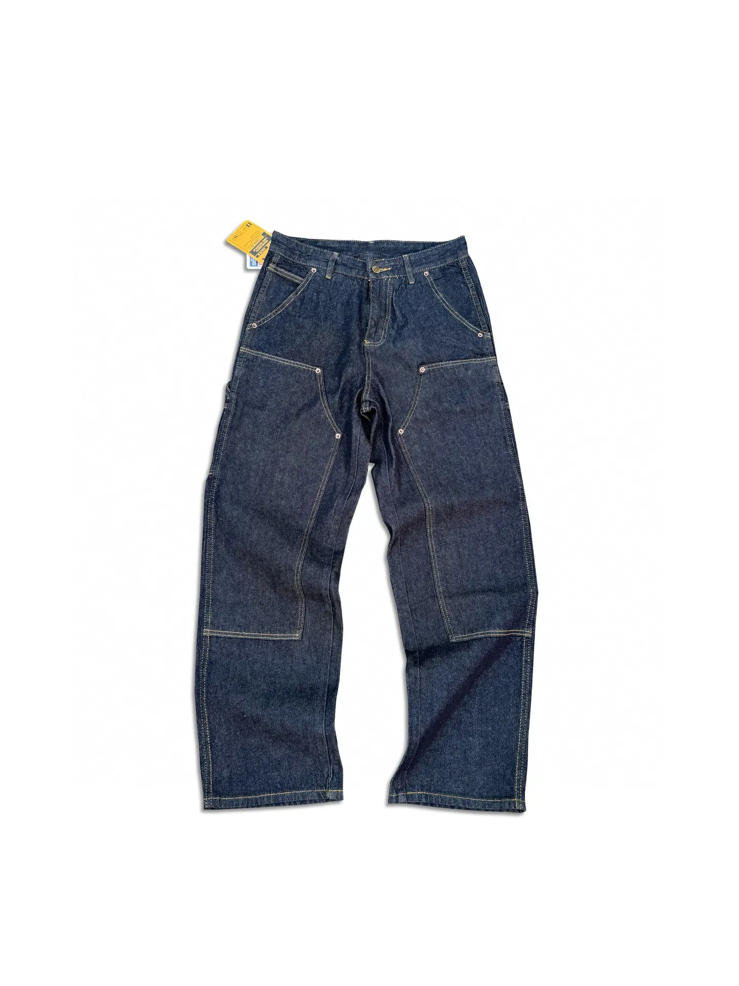 🅿️250 K011 Carhartt WIP Japanese style work style jeans with customized original logo buckle, YKK zipper fly, smooth and easy to pull! Many locations are reinforced with tacks, and the workmanship is solid! The overall tailoring adopts three-dimensional structure tailoring! Ergonomically designed, more flexible when wearing! The cut is streamlined and streamlined, allowing you to move flexibly with your body! Integrates functionality, beauty and durability! Suitable for business, travel, leisure and many other occasions! Straight fit Color: Dark Blue Size: S-XXL