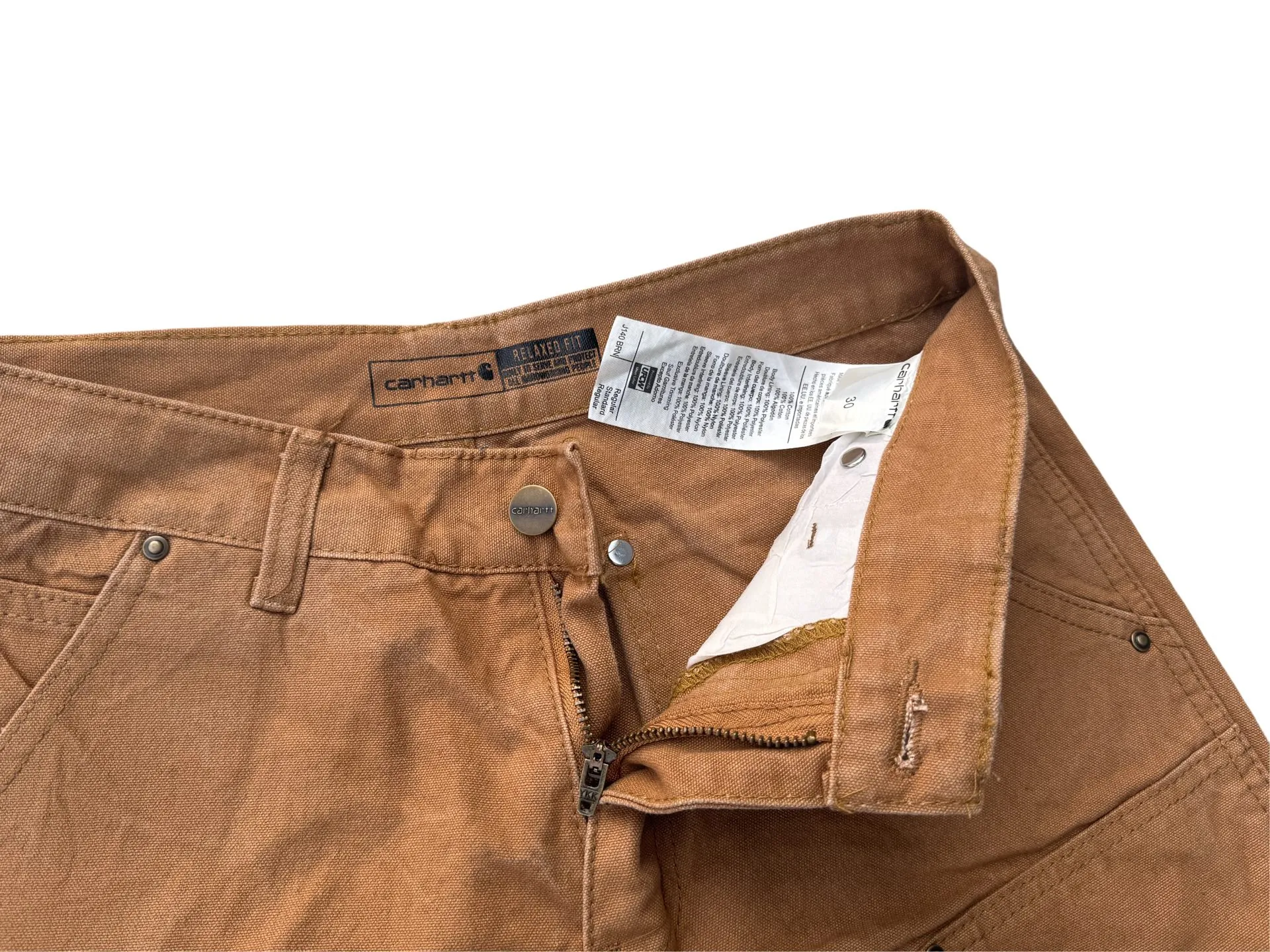 🅿️250 K020 Carhartt WIP Japanese style work style jeans with customized original logo buckle, YKK zipper fly, smooth and easy to pull! Many locations are reinforced with tacks, and the workmanship is solid! The overall tailoring adopts three-dimensional structure tailoring! Ergonomically designed, more flexible when wearing! The cut is streamlined and streamlined, allowing you to move flexibly with your body! Integrates functionality, beauty and durability! Suitable for business, travel, leisure and many other occasions! Straight version Color: Khaki Size: S-XXL (28 30 32 34 36)