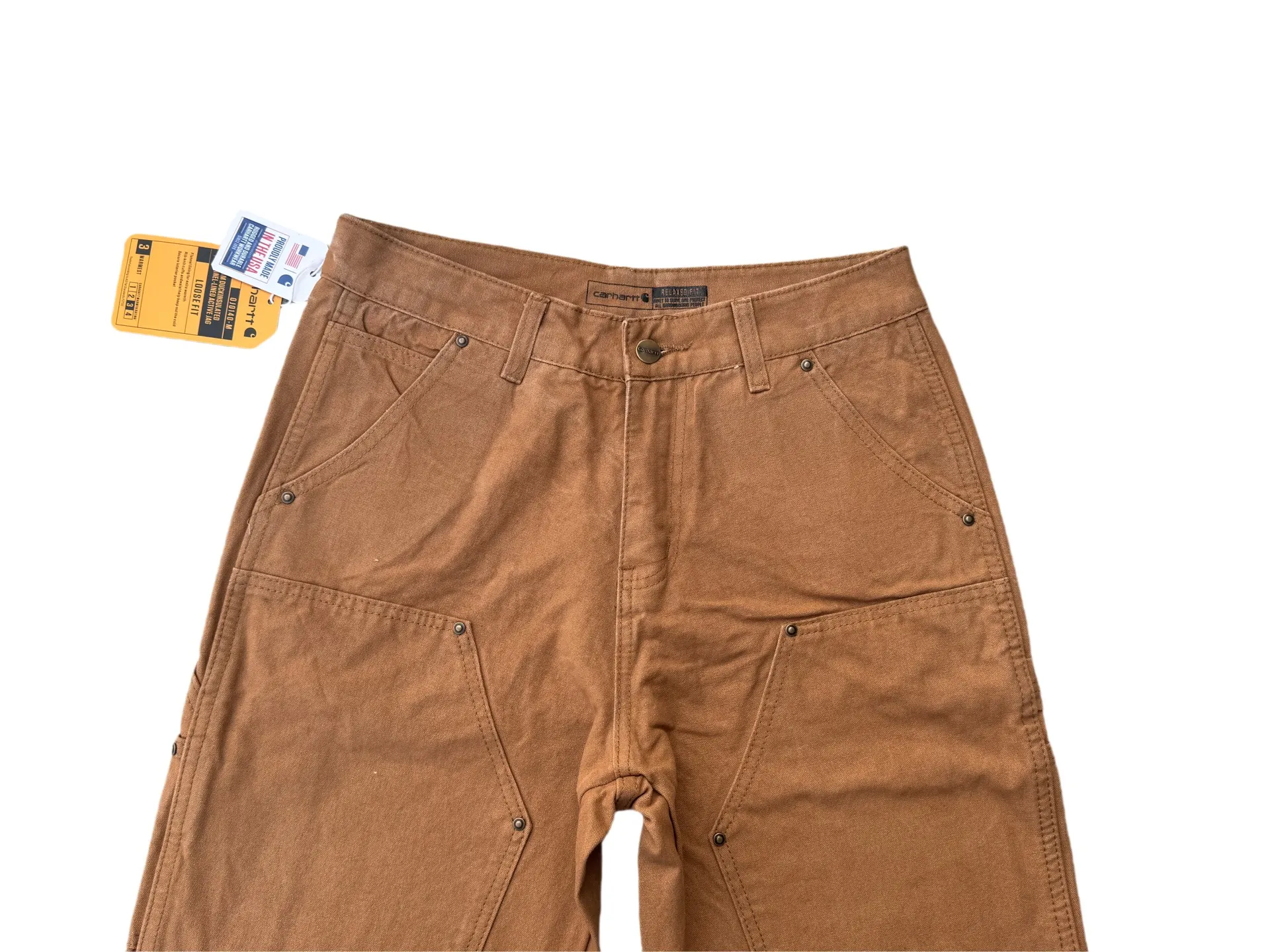 🅿️250 K020 Carhartt WIP Japanese style work style jeans with customized original logo buckle, YKK zipper fly, smooth and easy to pull! Many locations are reinforced with tacks, and the workmanship is solid! The overall tailoring adopts three-dimensional structure tailoring! Ergonomically designed, more flexible when wearing! The cut is streamlined and streamlined, allowing you to move flexibly with your body! Integrates functionality, beauty and durability! Suitable for business, travel, leisure and many other occasions! Straight version Color: Khaki Size: S-XXL (28 30 32 34 36)
