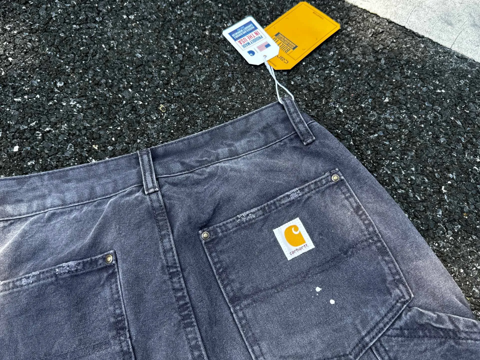 🅿️270 KH2 top vtg Carhartt WIP Carhartt vintage splashed ink holes distressed retro lumberjack Japanese work style jeans Accessories: Customized original logo buckle, including the internal top bracket, which is also compared to the original one with logo hole nails, YKK zipper fly, smooth and easy to pull! Many locations are reinforced with tacks, and the workmanship is solid!  Fabric: The table is made of original authentic custom-made imported fabrics, and the overall tailoring adopts three-dimensional structure tailoring! Ergonomically designed, more flexible when wearing! The cut is streamlined and streamlined, allowing you to move flexibly with your body! Integrates functionality, beauty and durability! Suitable for business, travel, leisure and many other occasions! Straight version Color: Splash gray purple Code number: 28 30 32 34 36