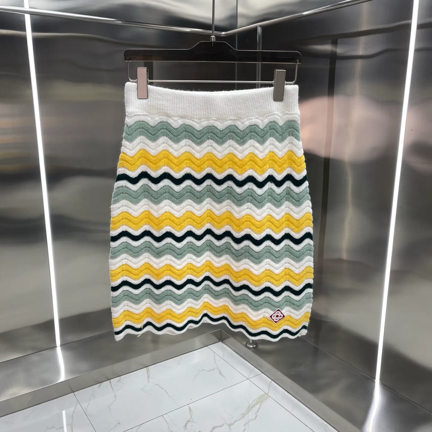 🅿️490 CASABLANCA Casablanca Sweater Skirt Set (Women's Wear) Original development Comfortable upper body Imported equipment Original high-density embroidered seal Two-color splicing Cuffs + hem hand-sewn OEM by domestic first-line brand factory Impeccable workmanship Size: S M L XL