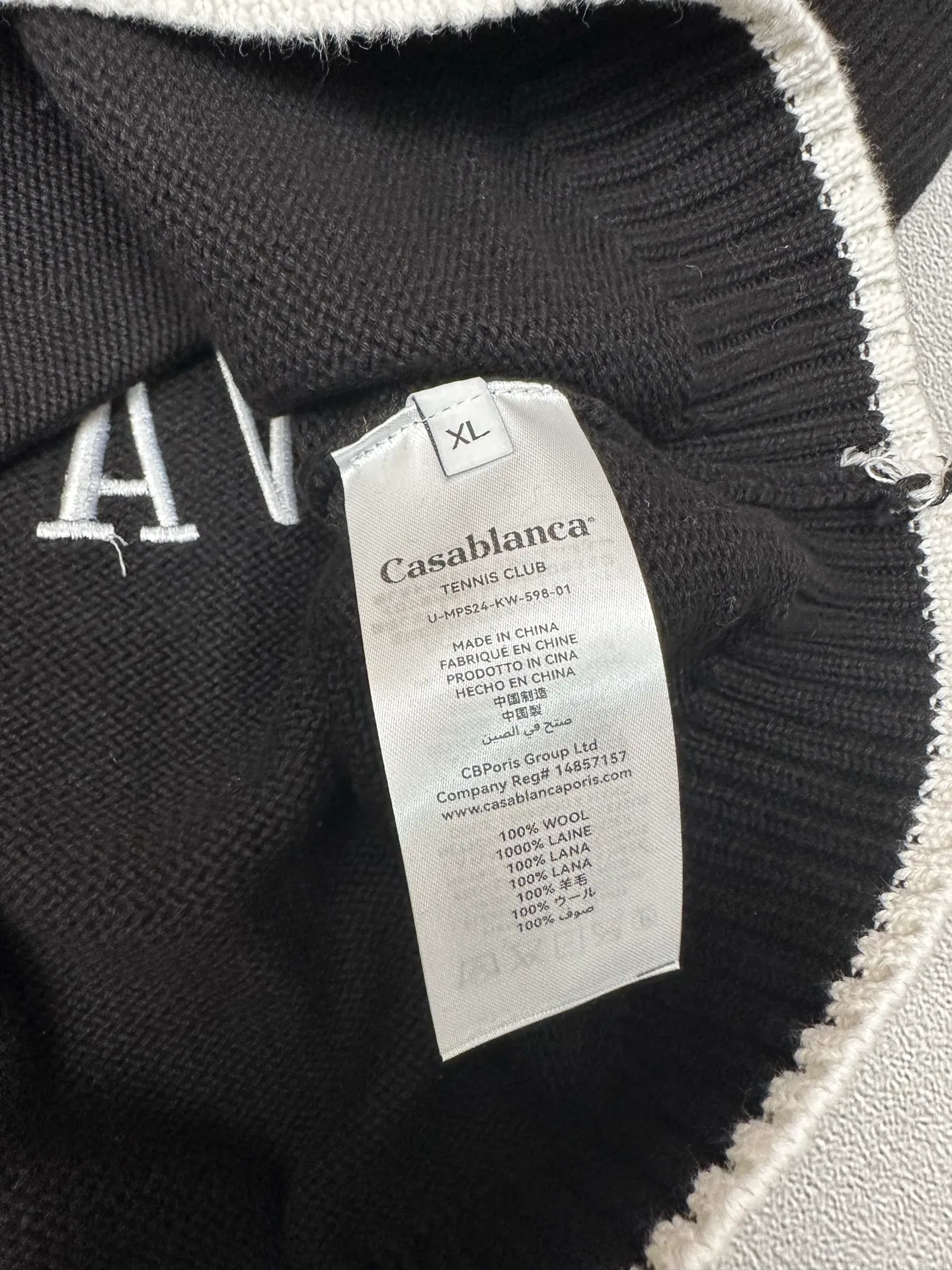 🅿️540 CASABLANCA Casablanca high version 2024SS letter embroidered knitted cardigan sweater, customized 100% imported machine high-density knitting, customized pearl buttons Size: S M L XL