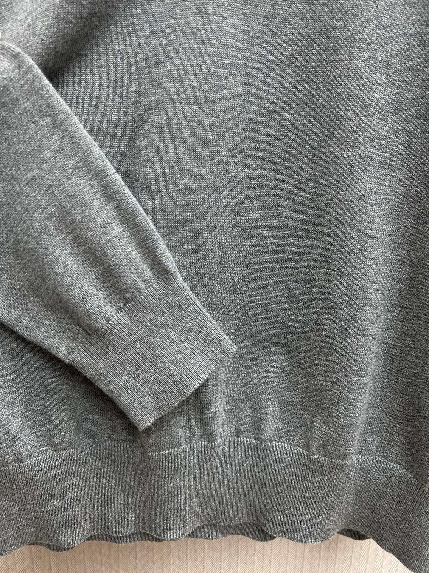 🅿️410 Celine 25ss new DRAWING series solid color POLO collar ribbed trim sweater Size: S.M.L.XL.