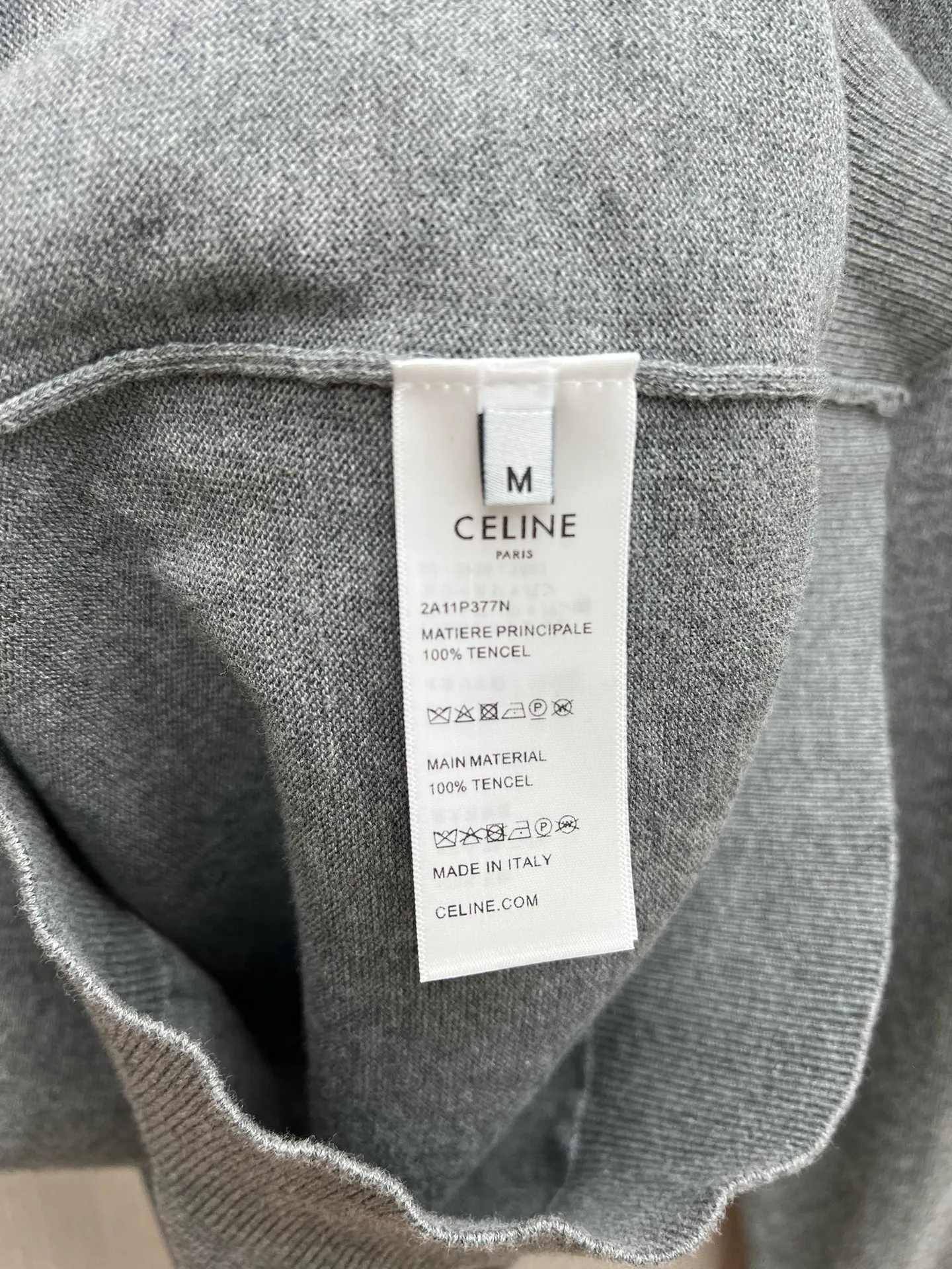 🅿️410 Celine 25ss new DRAWING series solid color POLO collar ribbed trim sweater Size: S.M.L.XL.