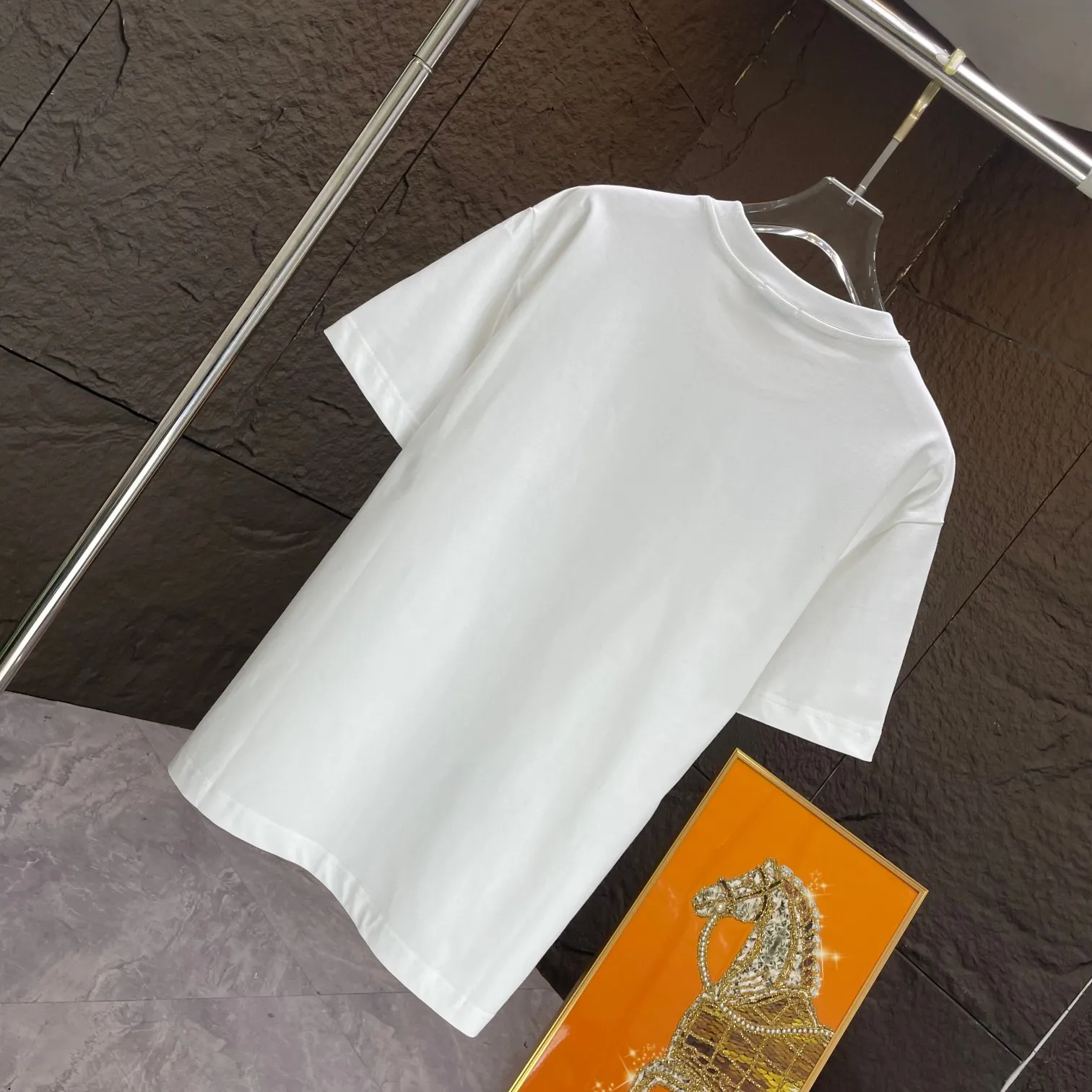 🅿️170 CELIN* 2025 spring and summer new short-sleeved T-shirt heavy cotton letter print color: black white code number: S M L XL XXL